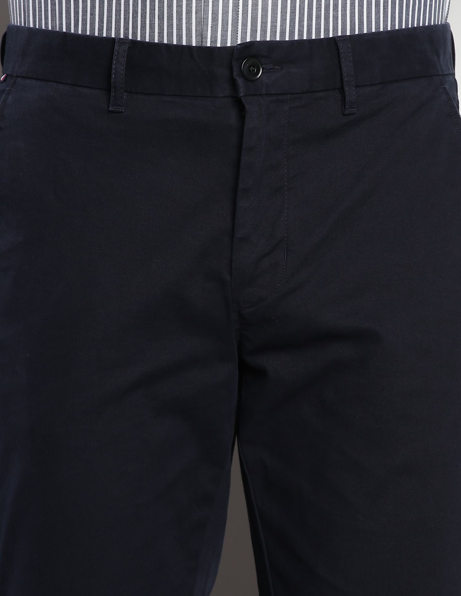Tommy Hilfiger Cotton Stretch Solid Trousers
