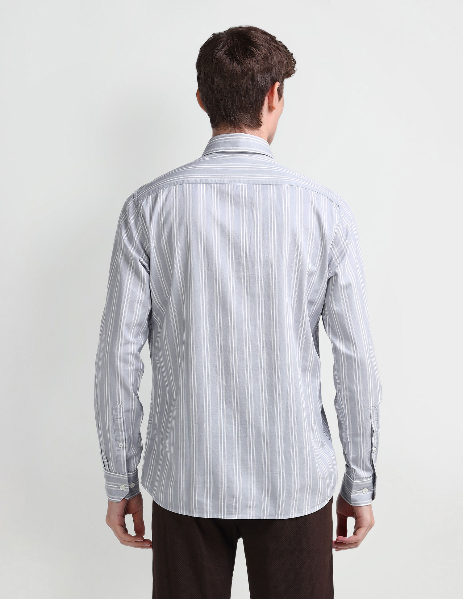 Arrow Sport Manhattan Slim Fit Herringbone Shirt