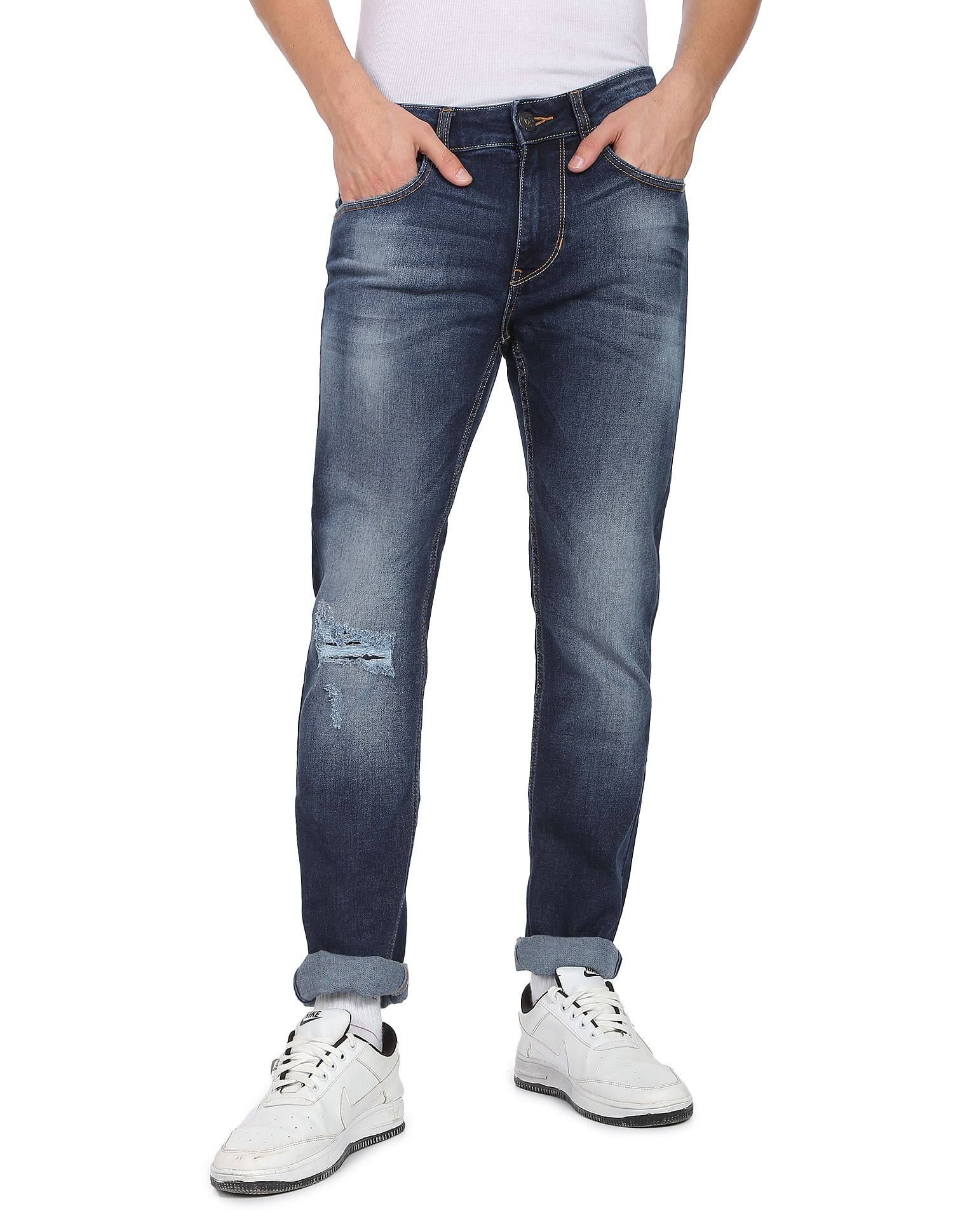 Flying Machine Stone Wash Michael Slim Tapered Fit Jeans