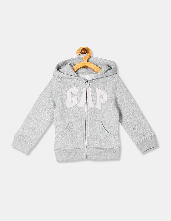 Buy GAP Girls Grey Brand Logo Hoodie Sweatshirt