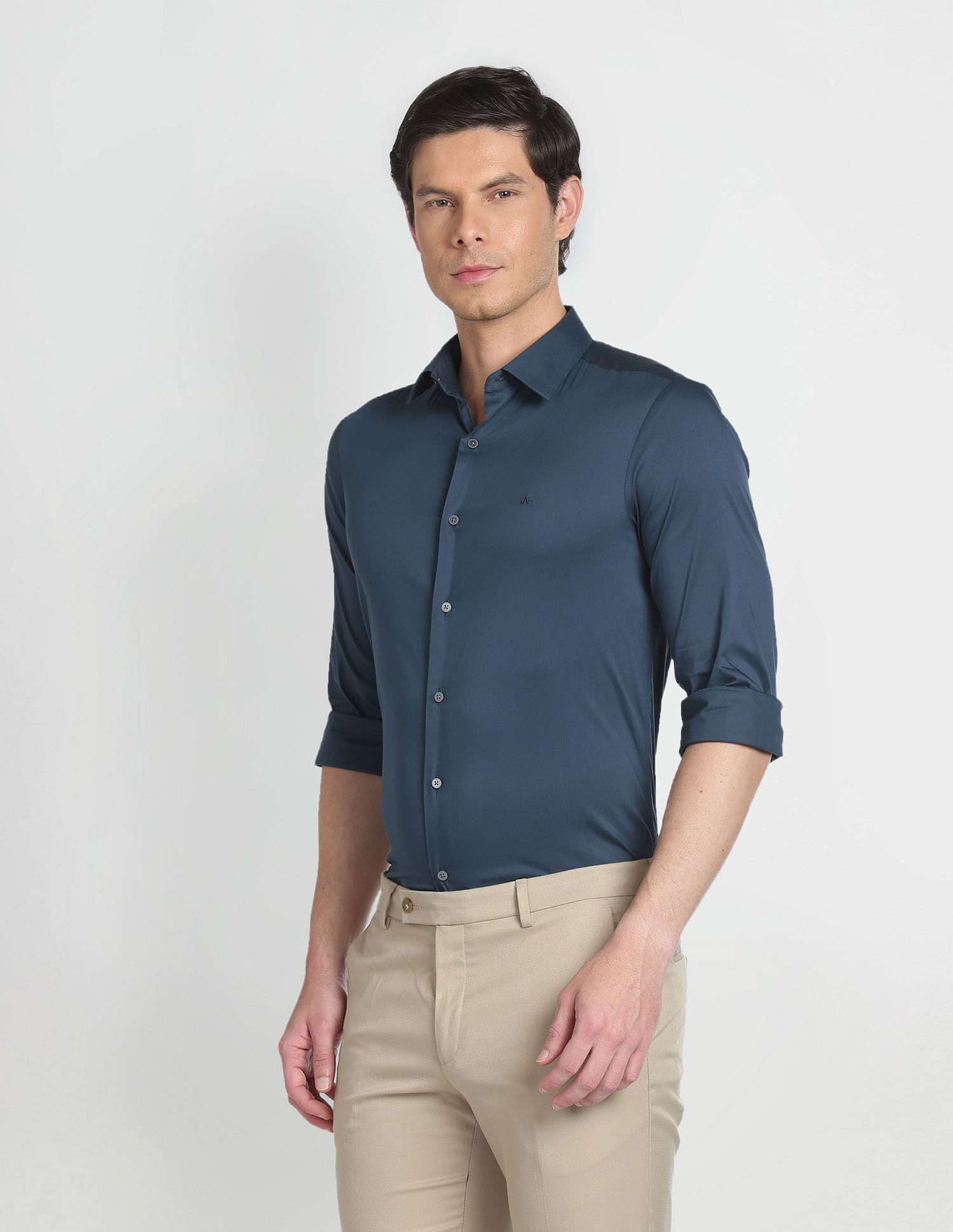 Arrow Newyork Brooklyn Super Slim Sateen Formal Shirt
