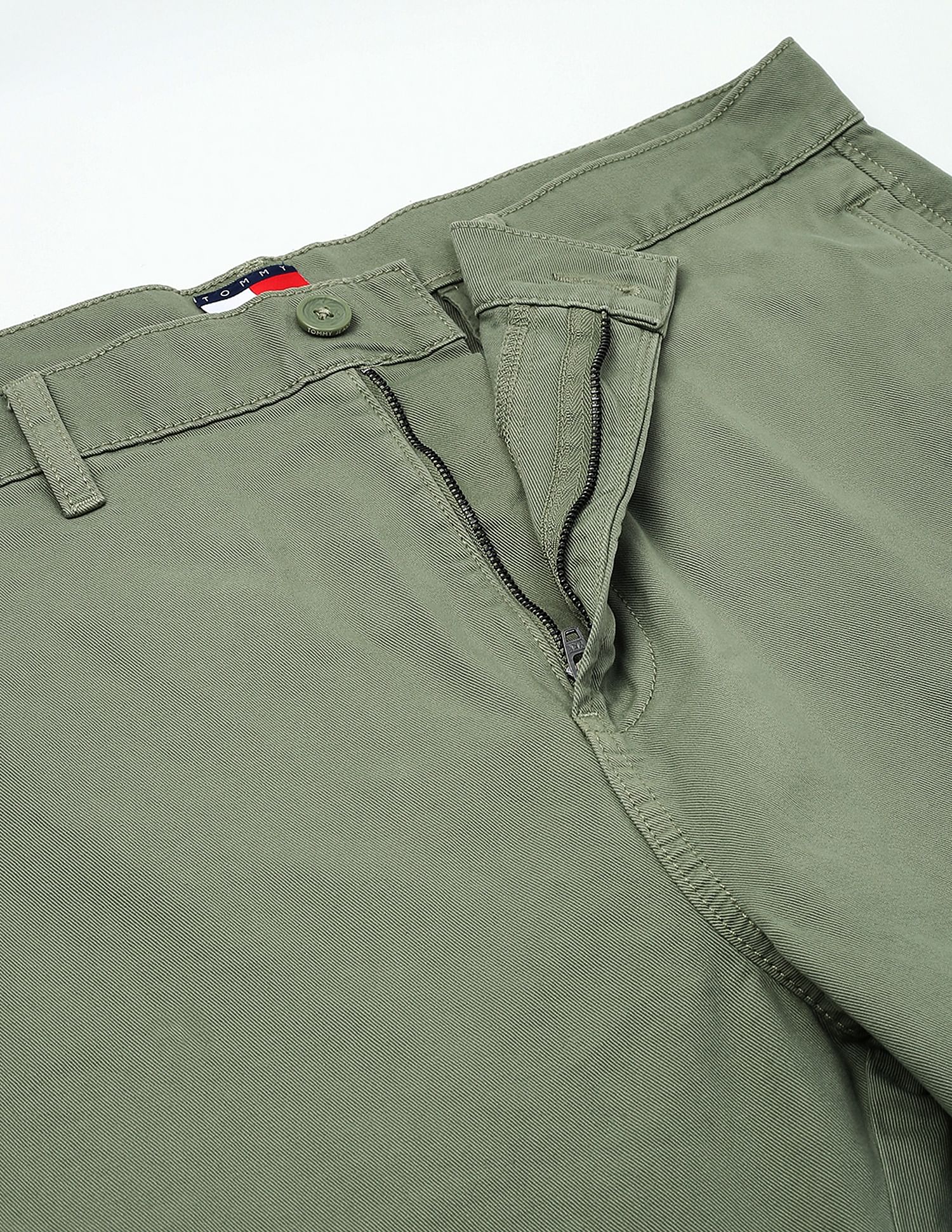 Tommy Hilfiger Kids Green Solid Trousers for Stylish Outfits
