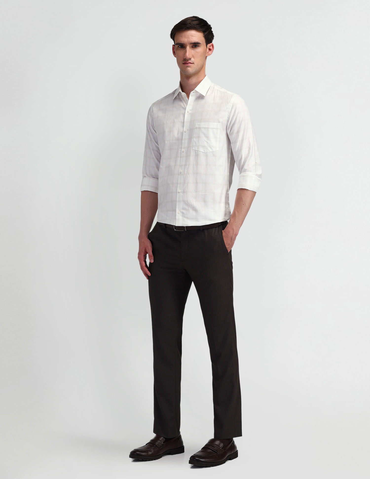 Arrow Manhattan Slim Fit Cotton Shirt