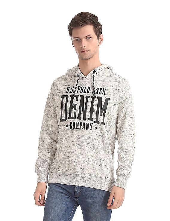 U.S. Polo Assn. Denim Co. Brand Print Hooded Sweatshirt