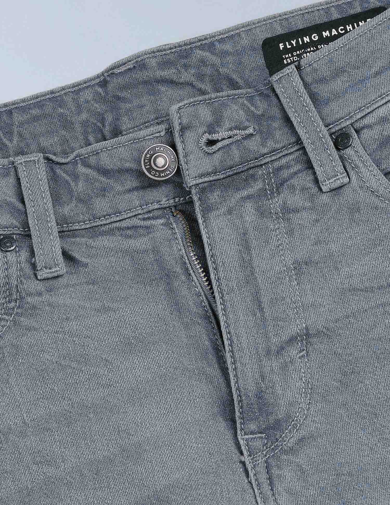 Flying Machine Freddie Slim Straight Fit Stone Washed Jeans