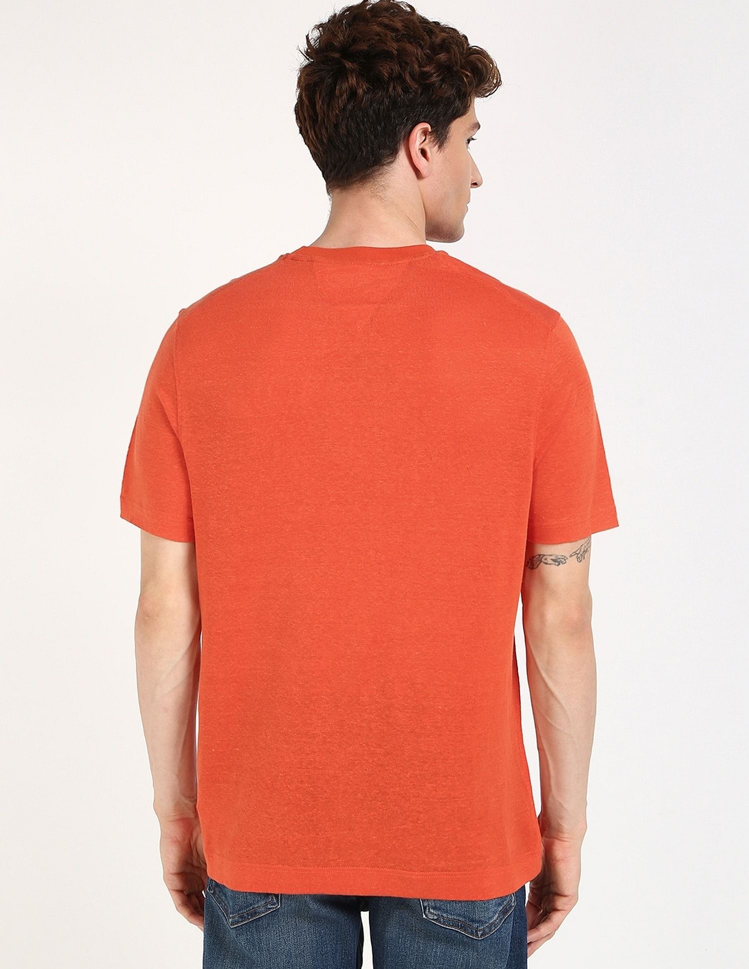 Tommy Hilfiger Solid Regular-Fit Linen T-Shirt