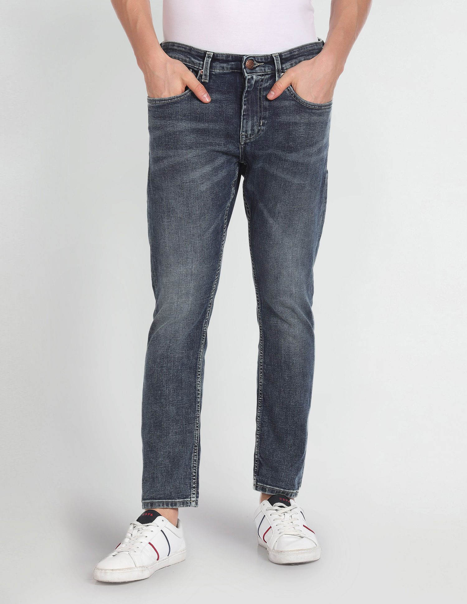U.S. Polo Assn. Denim Co. Henry Cropped Fit Blue Jeans
