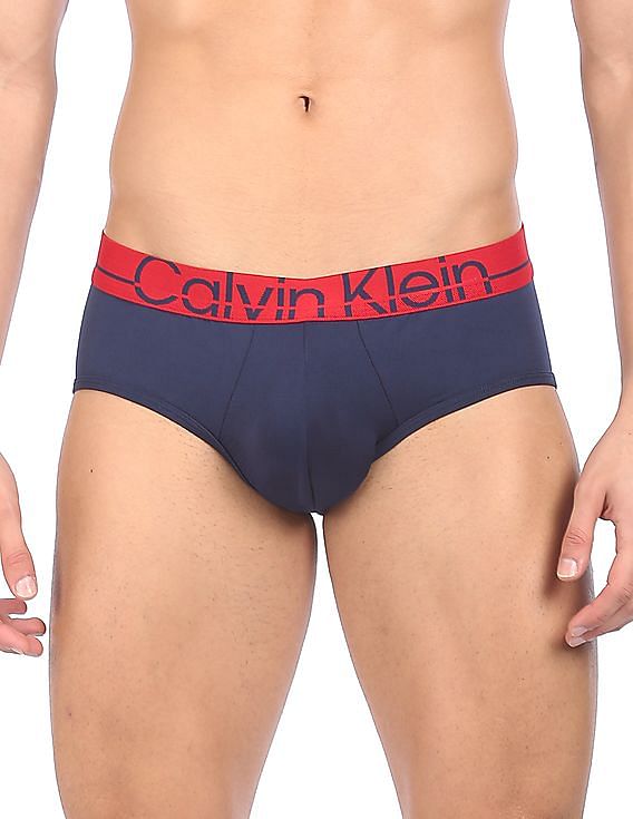 Buy Calvin Klein Underwear Men Dark Blue Elasticized Waistband Solid Hip  Briefs - NNNOW.com