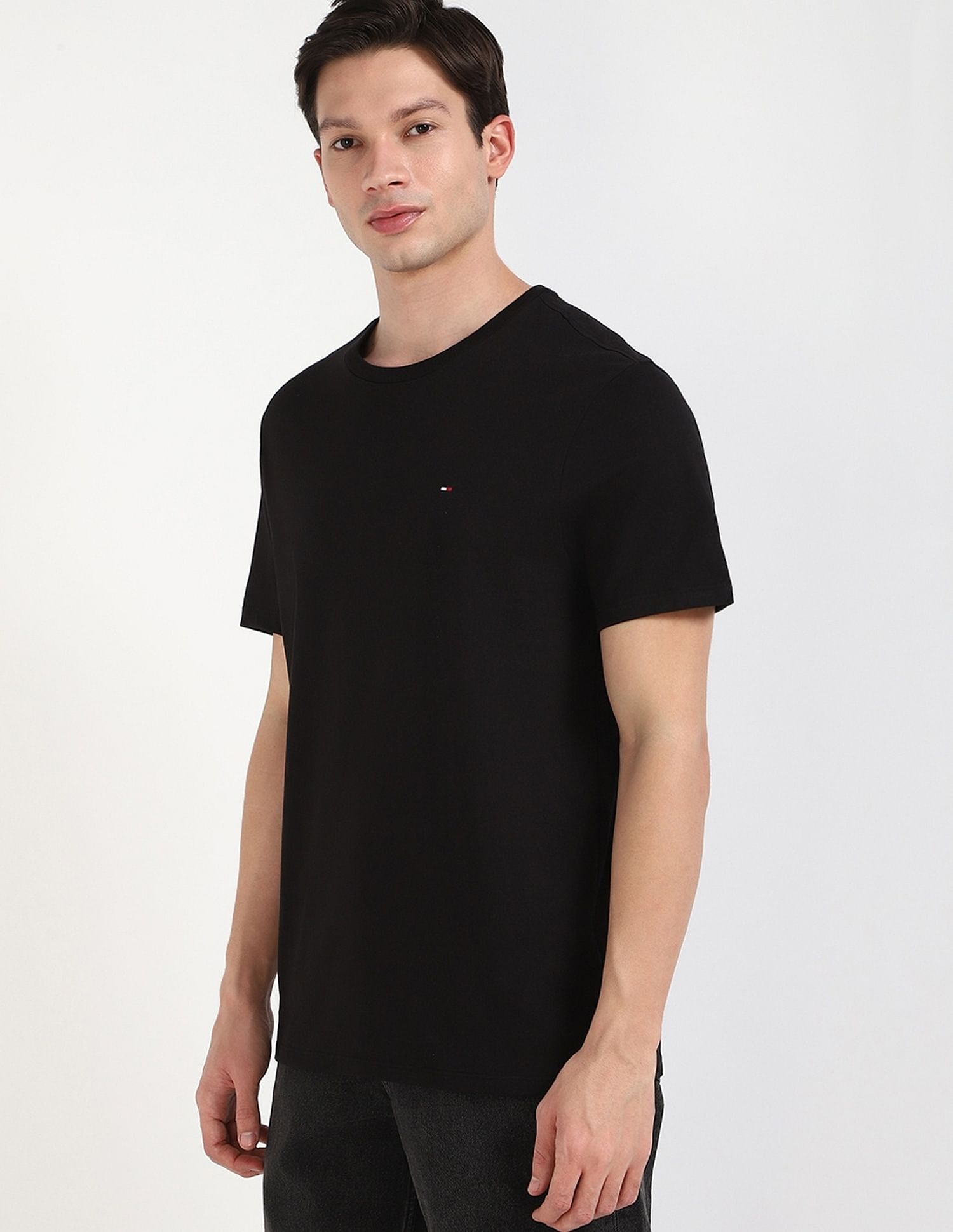 Tommy Hilfiger Solid Regular-Fit Cotton T-Shirt