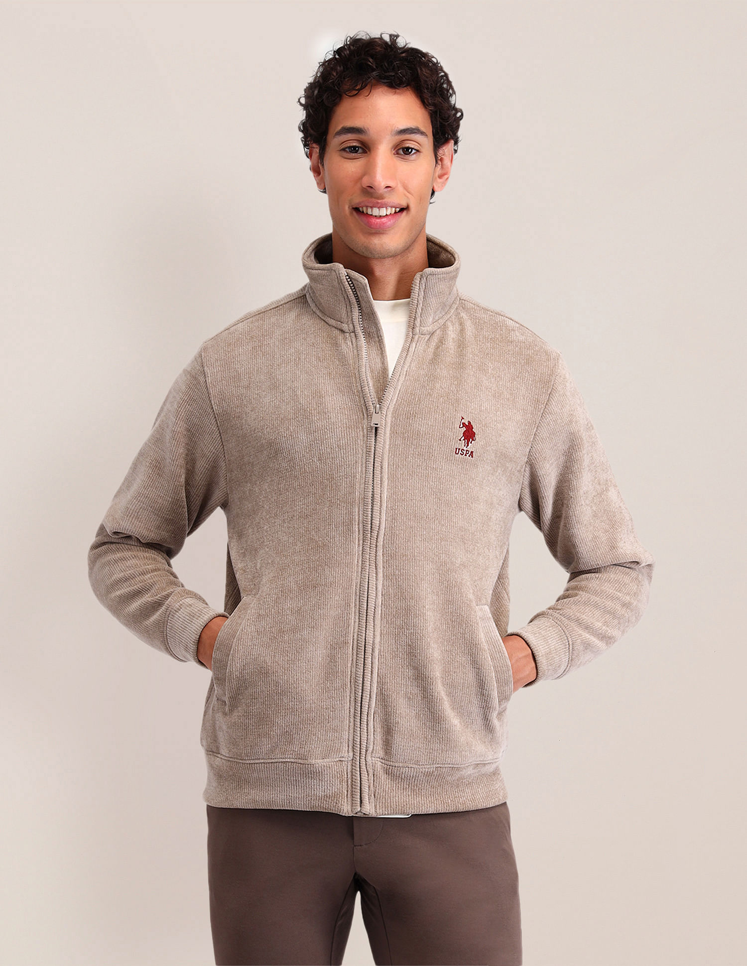 U.S. Polo Assn. Textured Regular Fit Sweatshirt