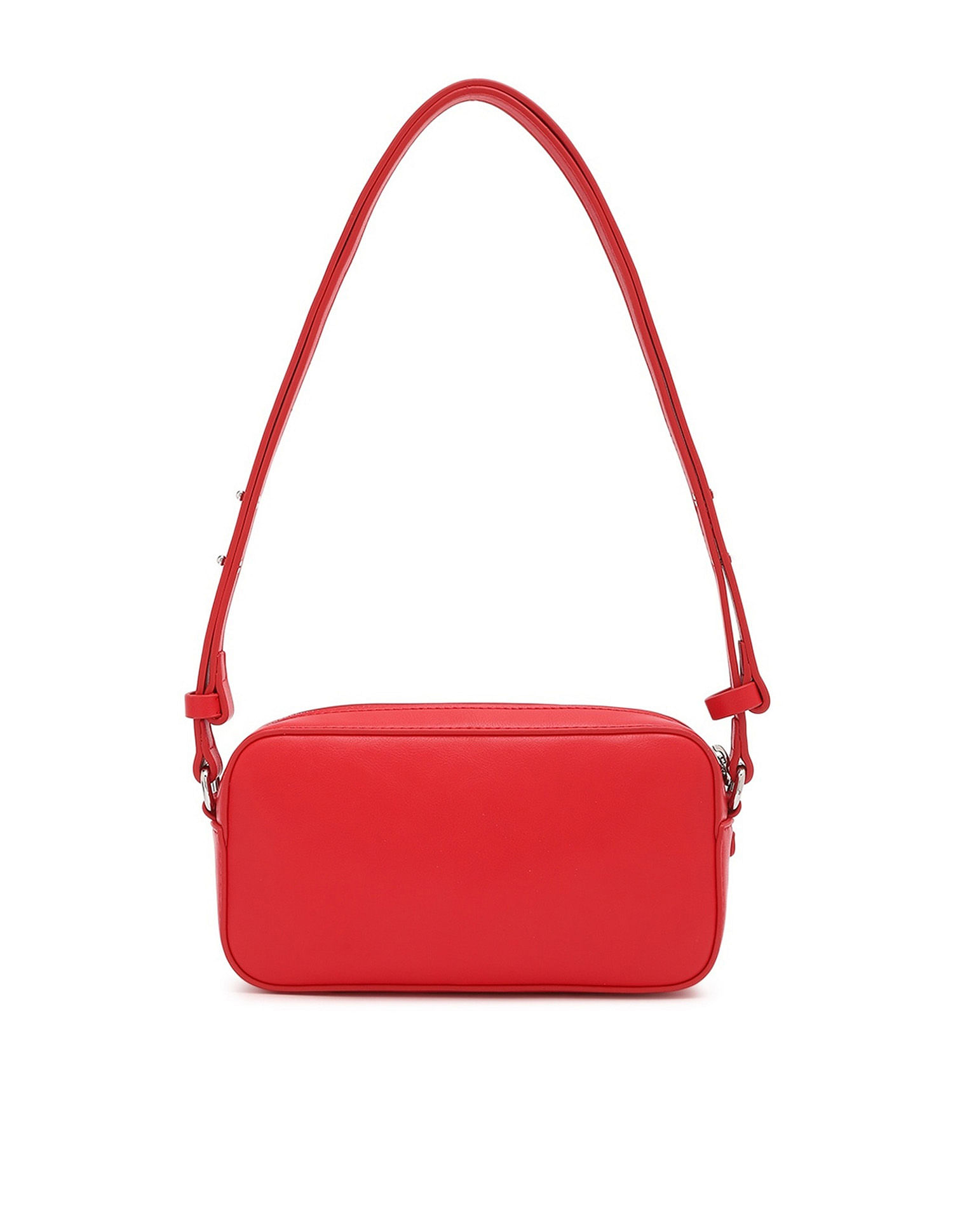 Tommy Hilfiger Solid Red Pu Shoulder Bag