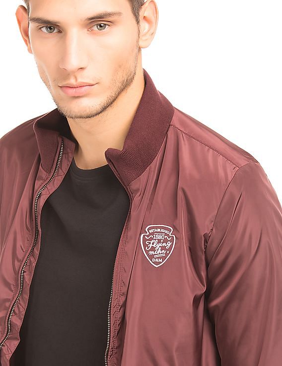 Mens muscle fit bomber jacket best sale