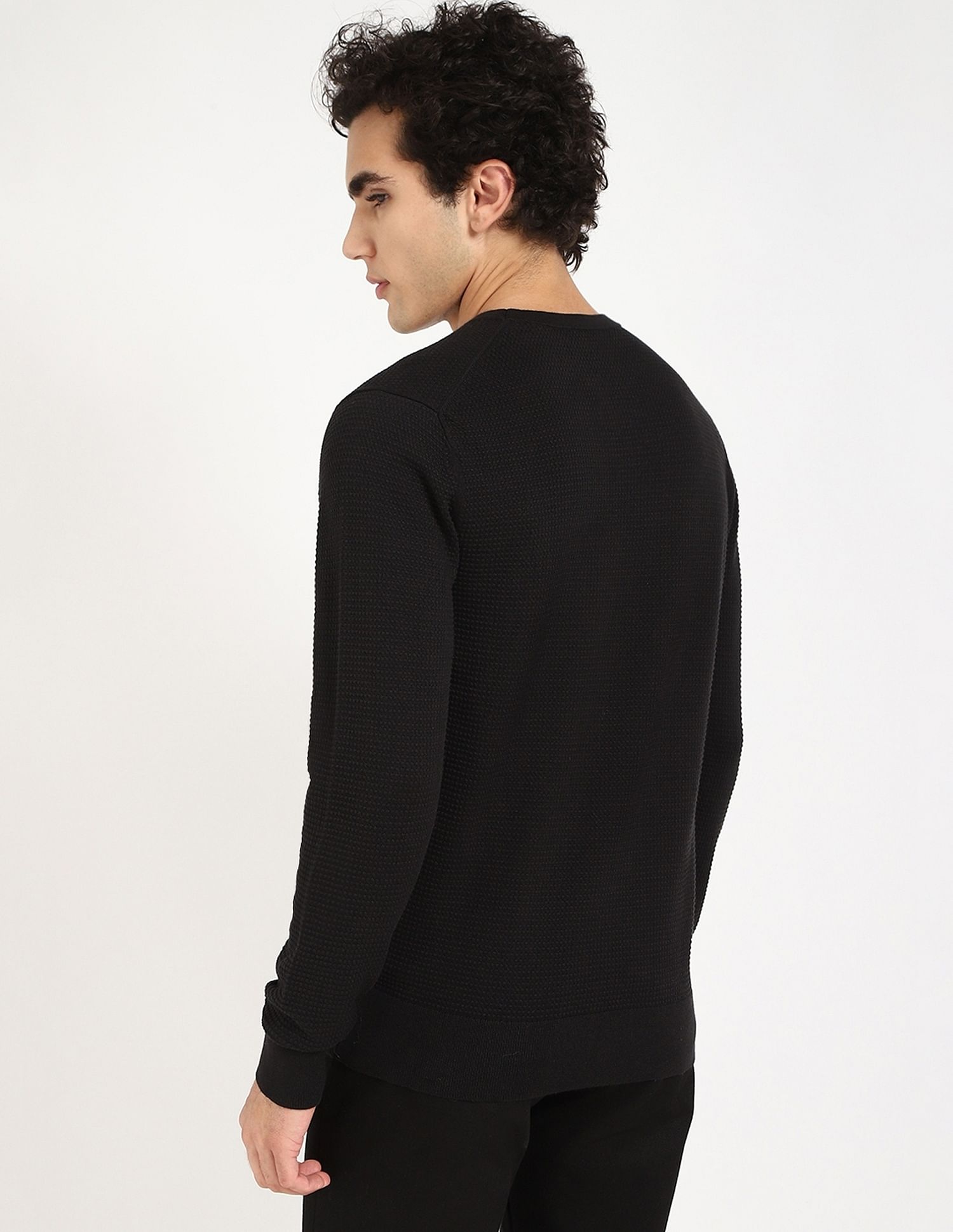 Calvin Klein Jeans Textured Regular-Fit Cotton Sweater