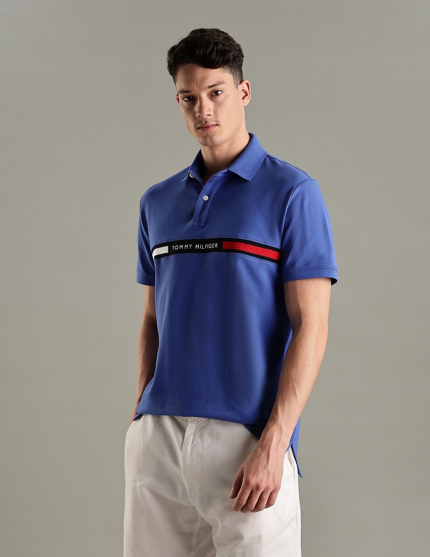 Tommy Hilfiger Logo Regular-Fit Cotton Polo T-Shirt