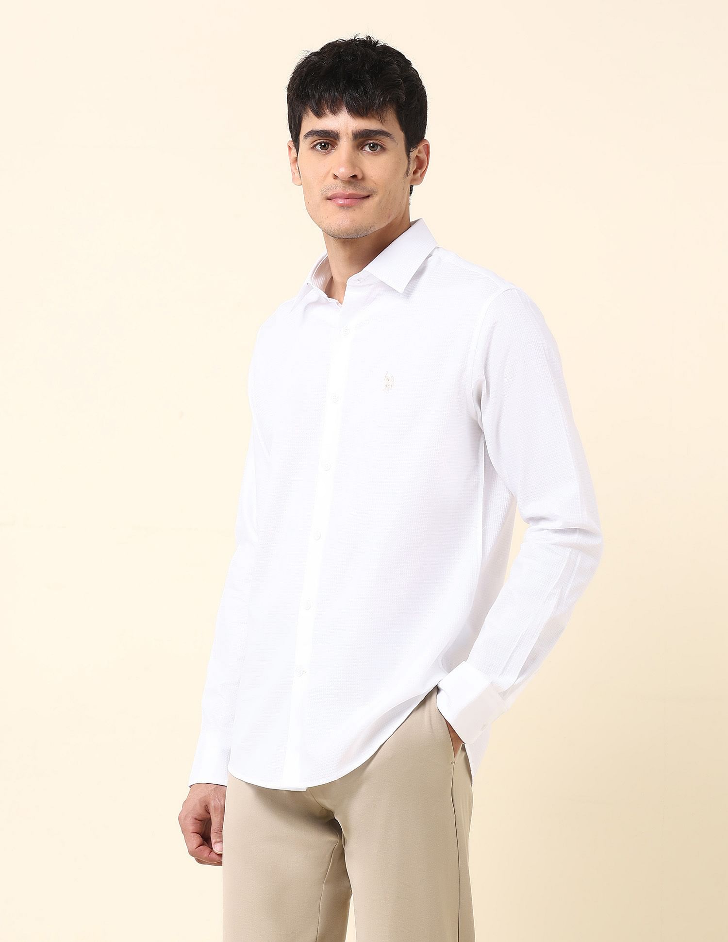 U.S. Polo Assn. Tailored Fit Textured Shirt