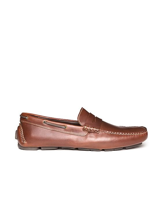 Johnston‎ & Murphy Mens 9M Tan Leather Penny Loafers Square Moc Toe 20-6563 Amazon.com | Johnston & Murphy Men main image 2