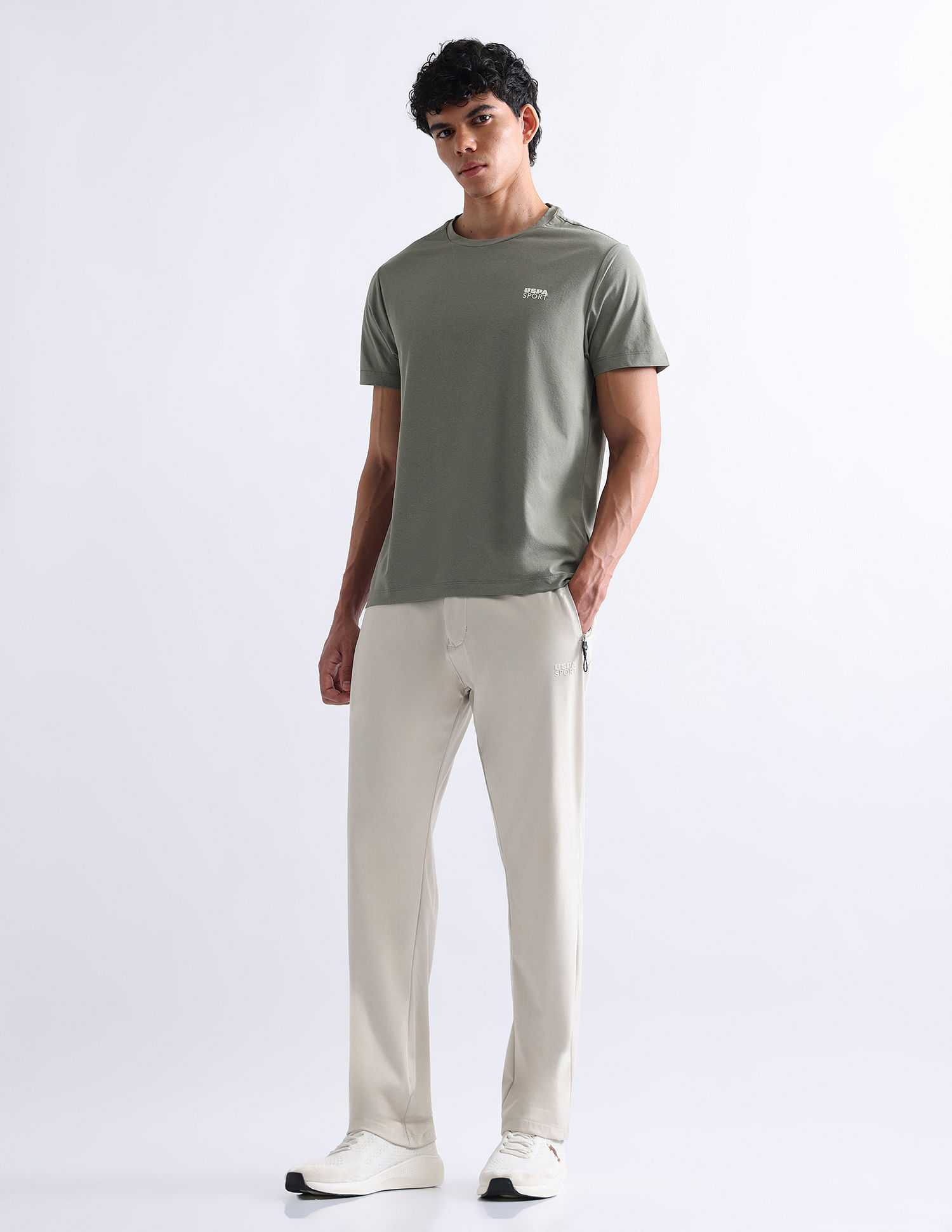 USPA Active Solid Slim Fit T-Shirt