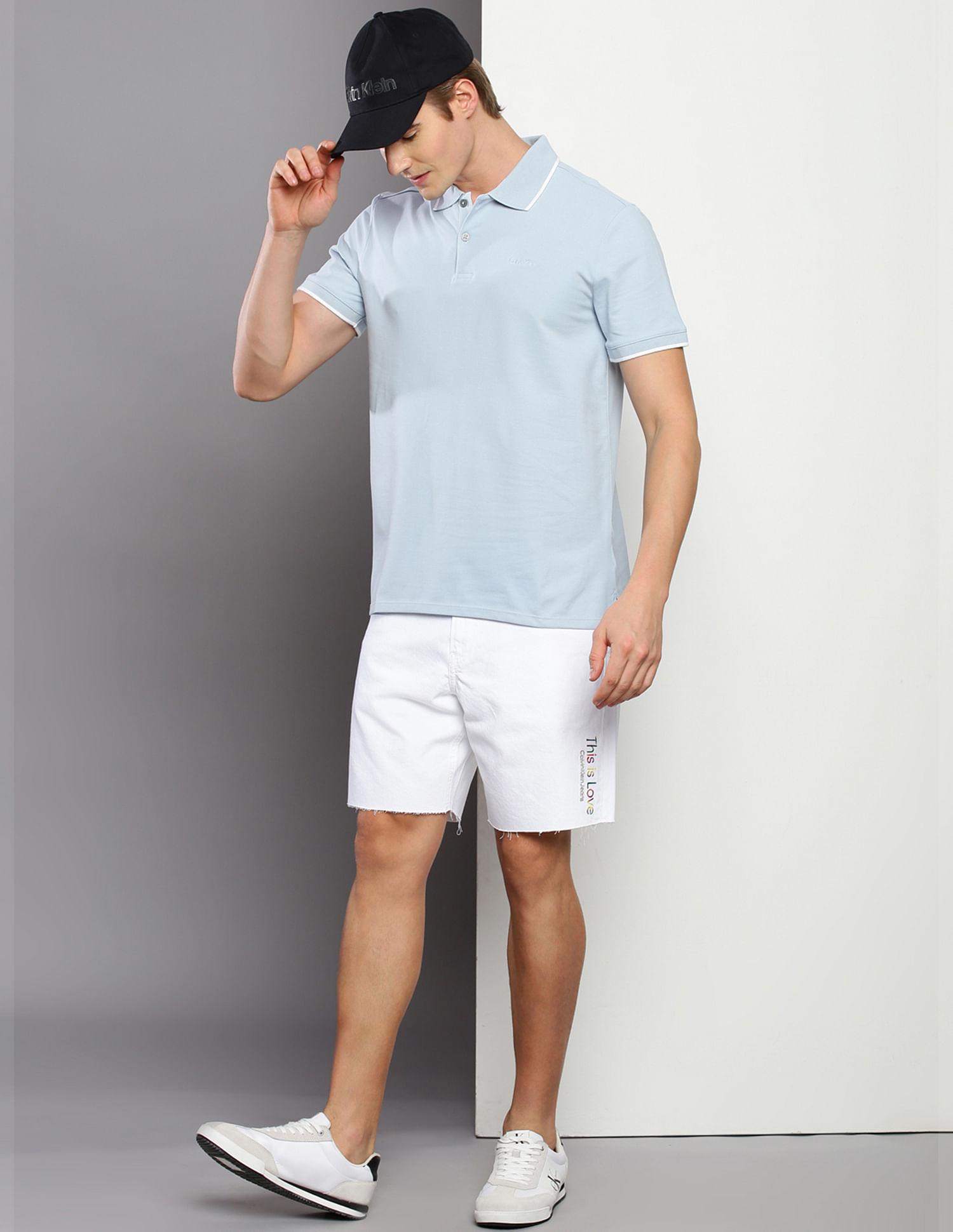 Calvin Klein Tipped Collar Stretch Solid Polo Shirt
