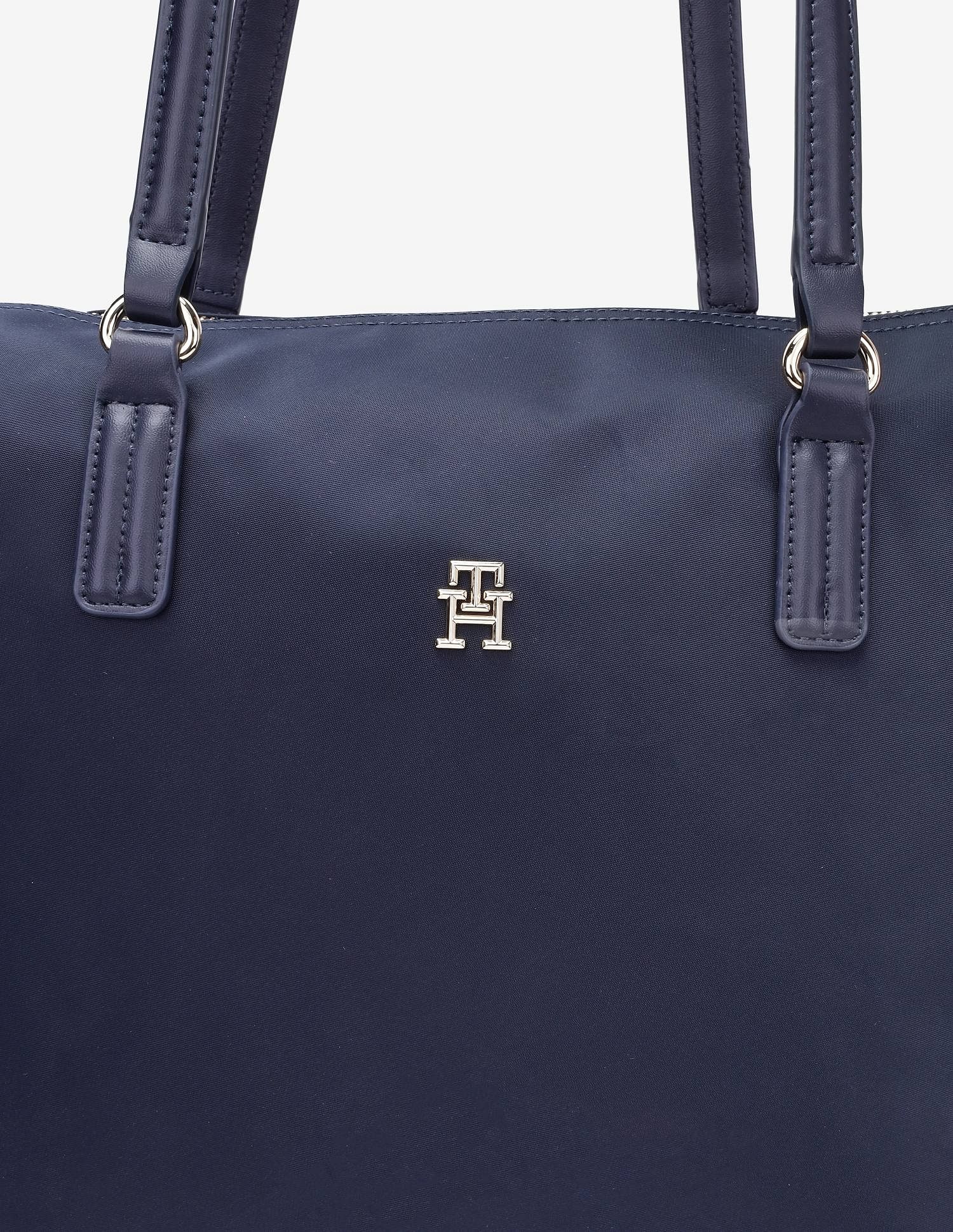 Buy Tommy Hilfiger Solid Blue Nylon Tote Bag - NNNOW.com