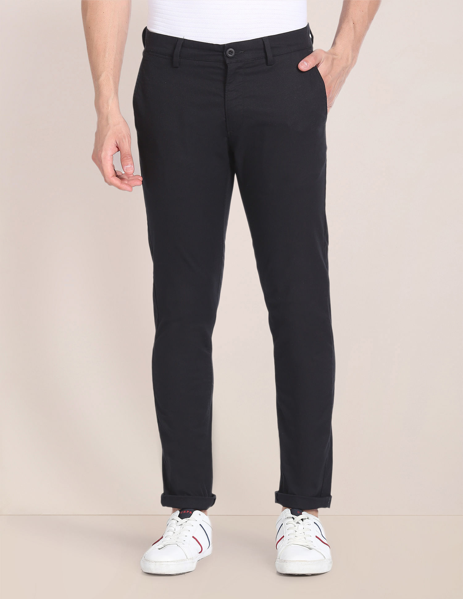 U.S. Polo Assn. Austin Regular Fit Solid Trousers