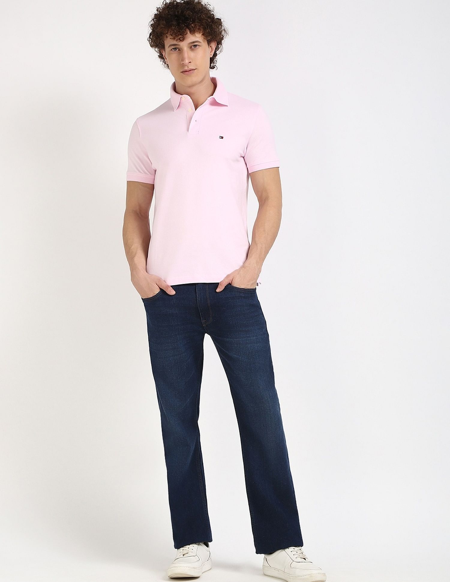 Tommy Hilfiger Solid Slim-Fit Cotton Polo Shirt