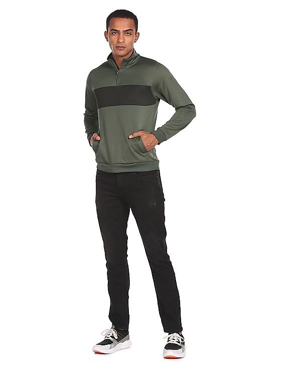 Flying Machine Long Sleeve High Neck Sweatshirt
