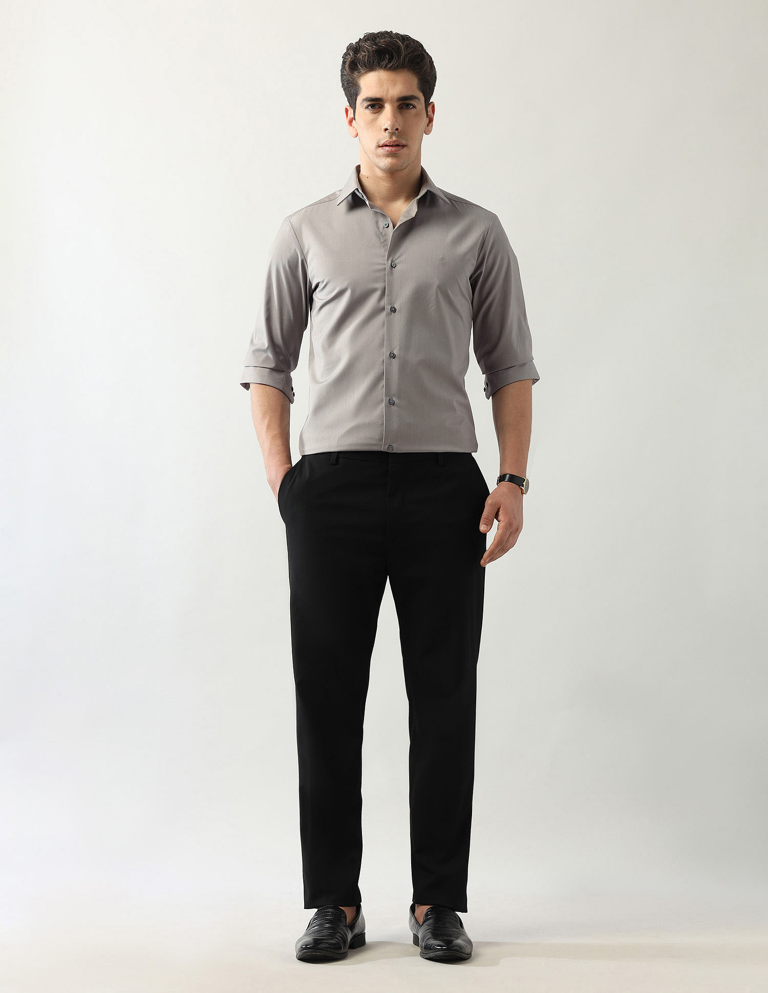 Arrow Newyork Twill Brooklyn Ultra Slim Fit Shirt