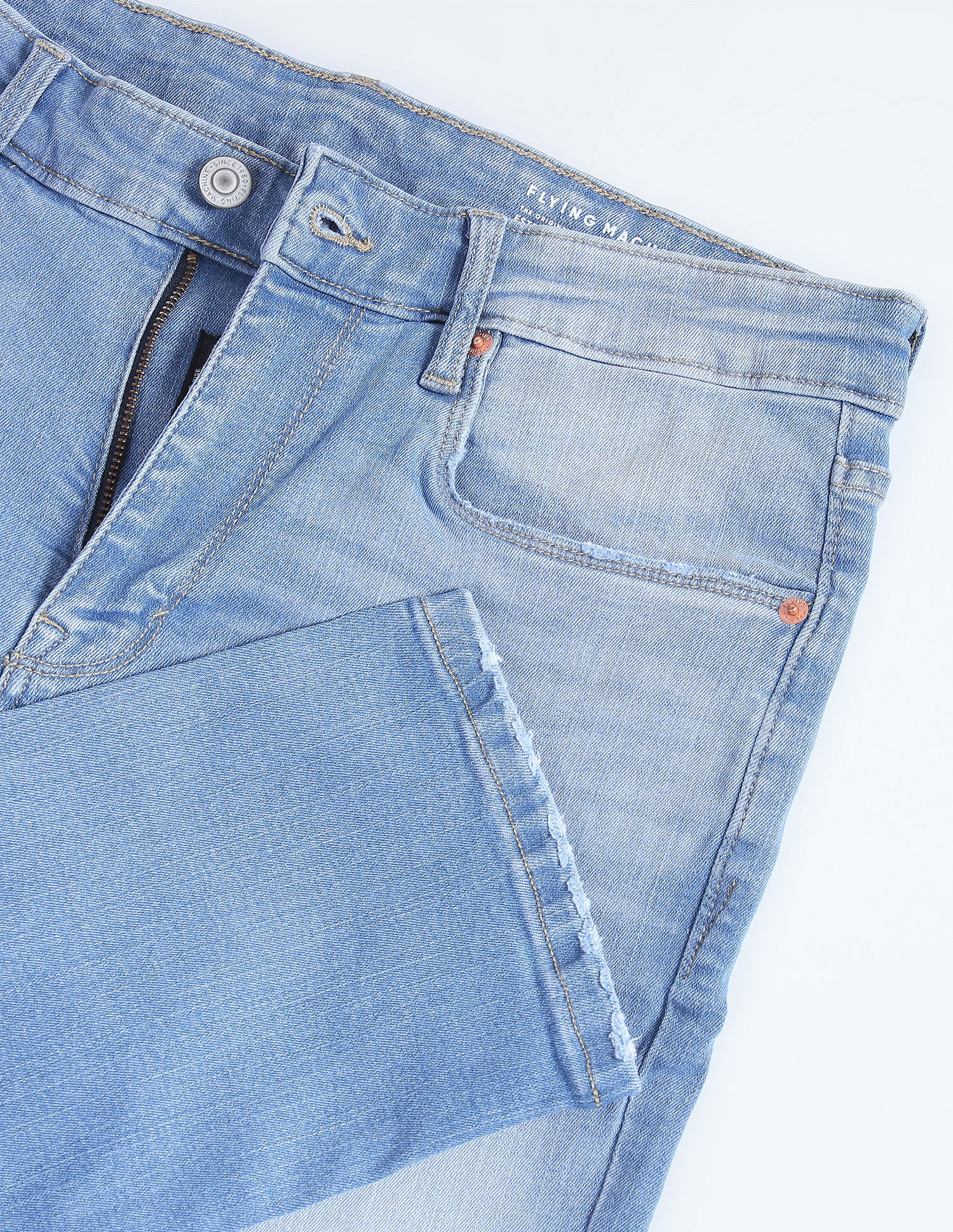 Flying Machine Freddie Slim Straight Mid Rise Jeans