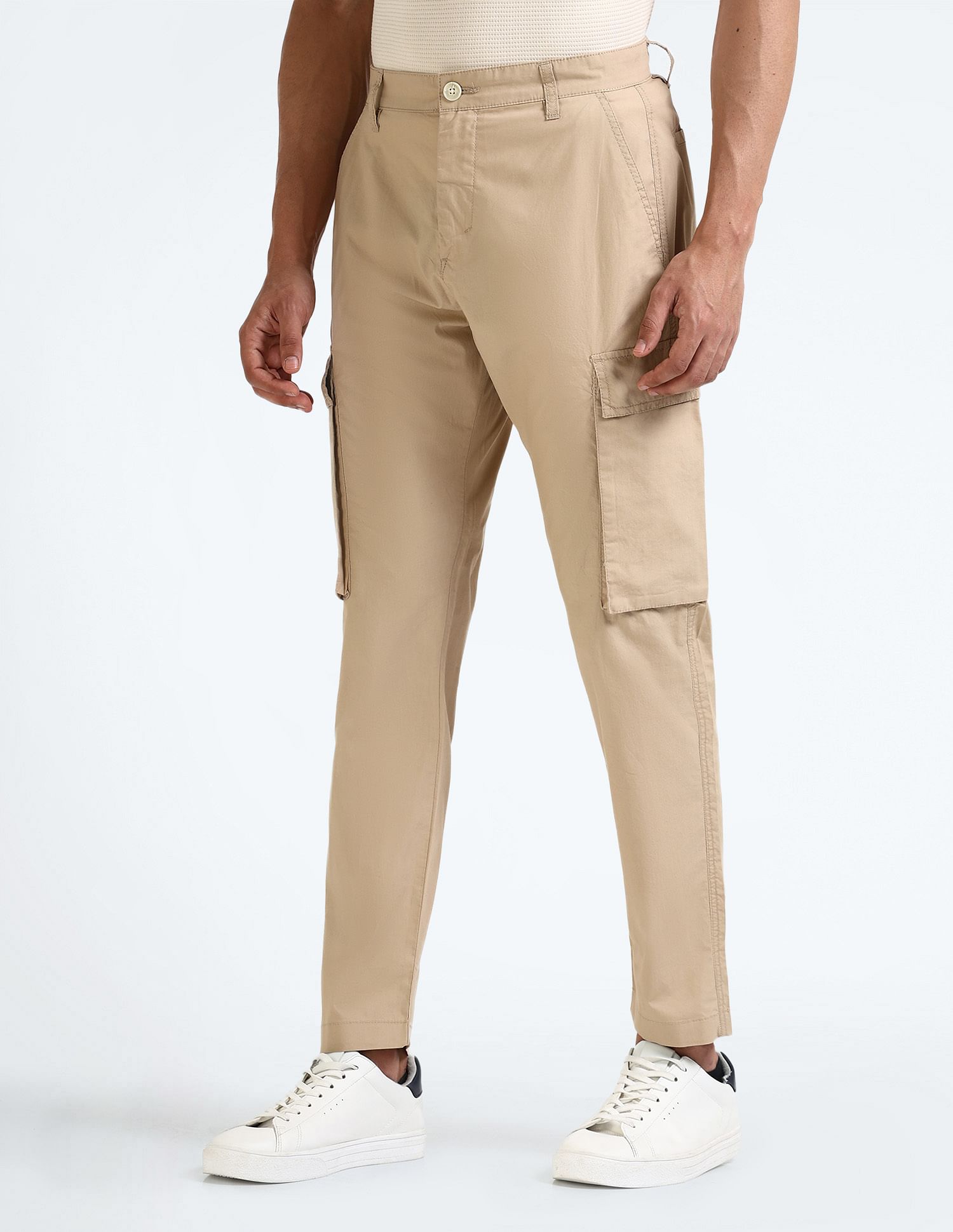 Flying Machine Solid Cargo Pants