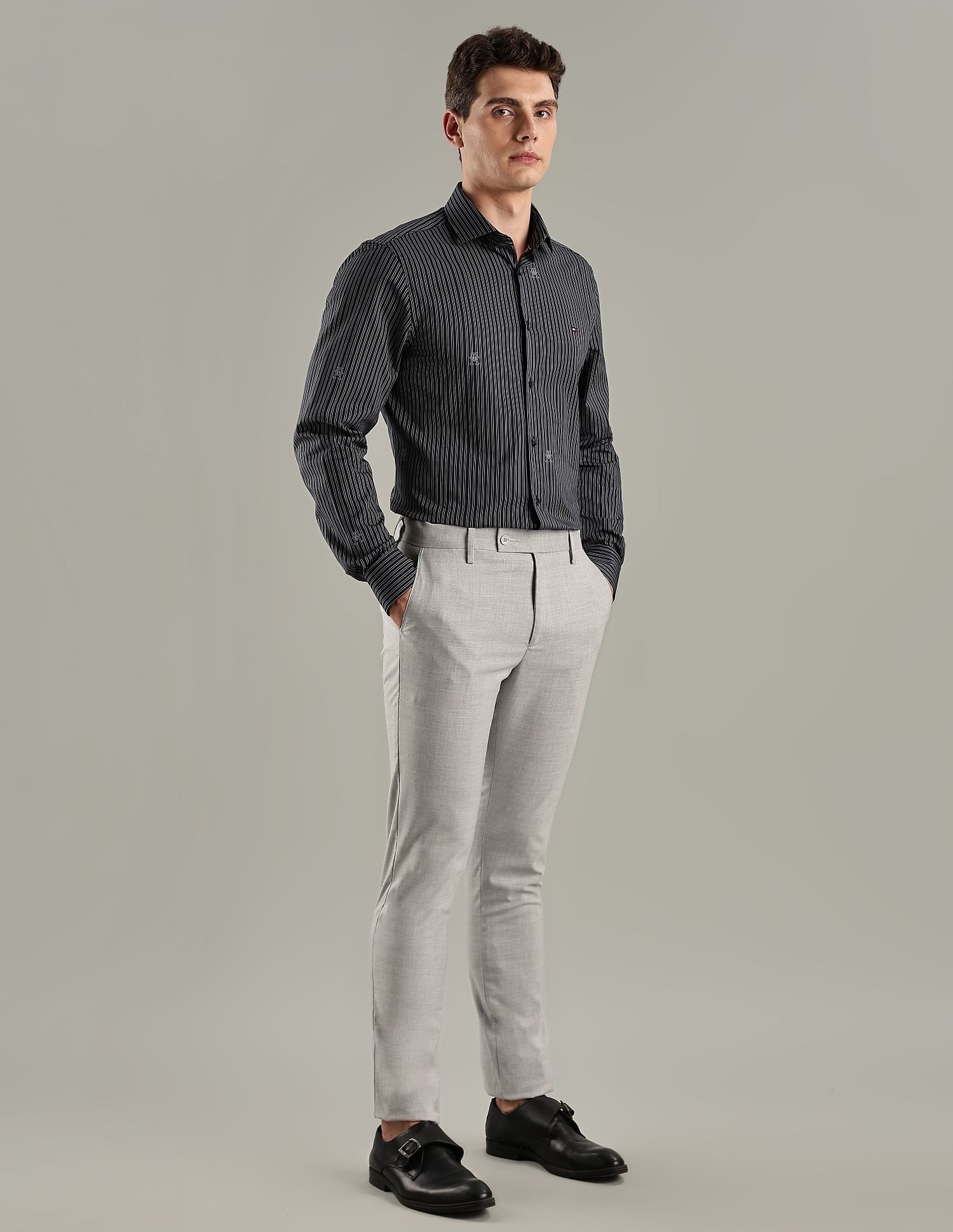 Tommy Hilfiger Striped Slim-Fit Cotton Shirt