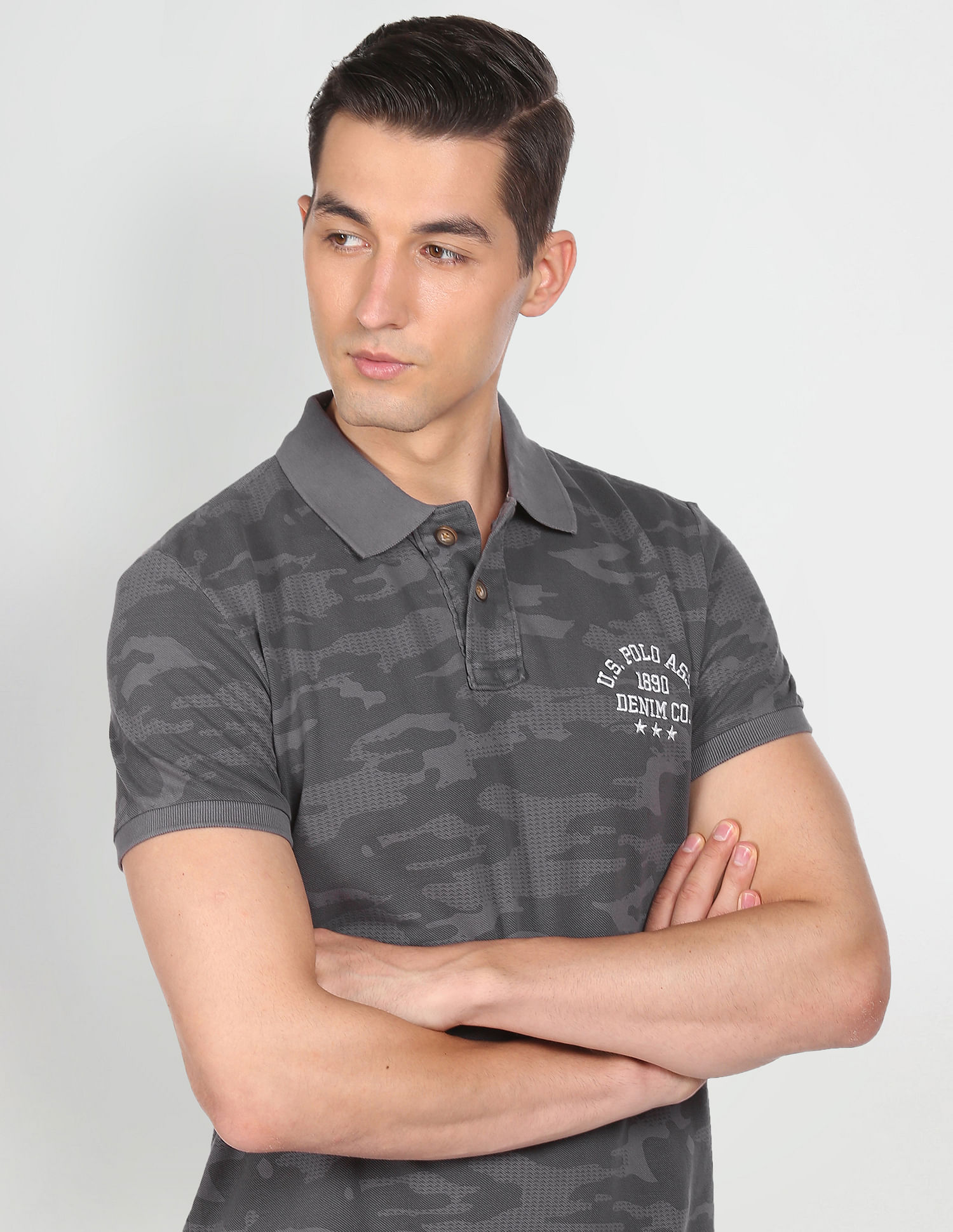 U.S. Polo Assn. Denim Co. Cotton Camouflage Print Polo Shirt