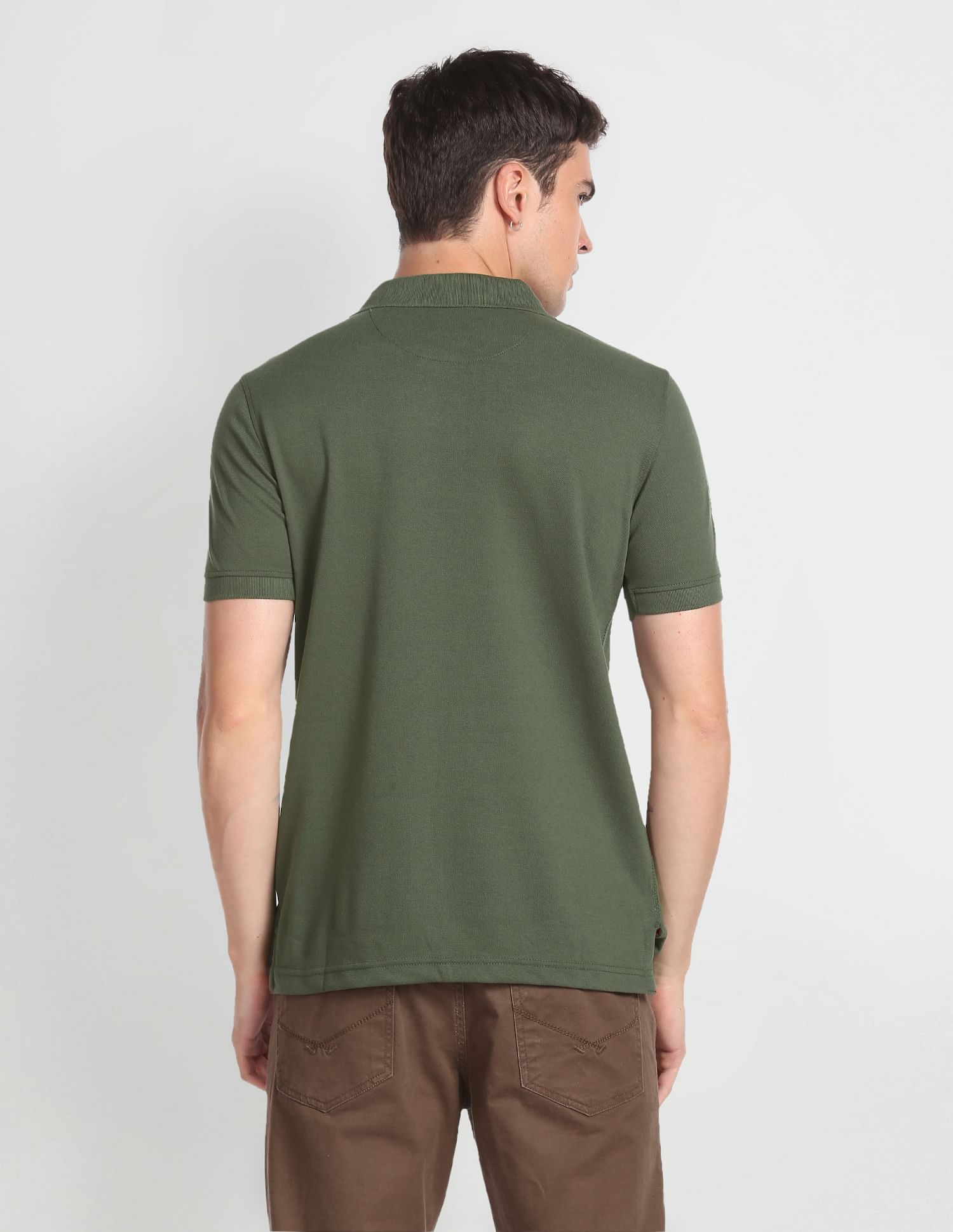 Flying Machine Appliqued Pique Polo Shirt