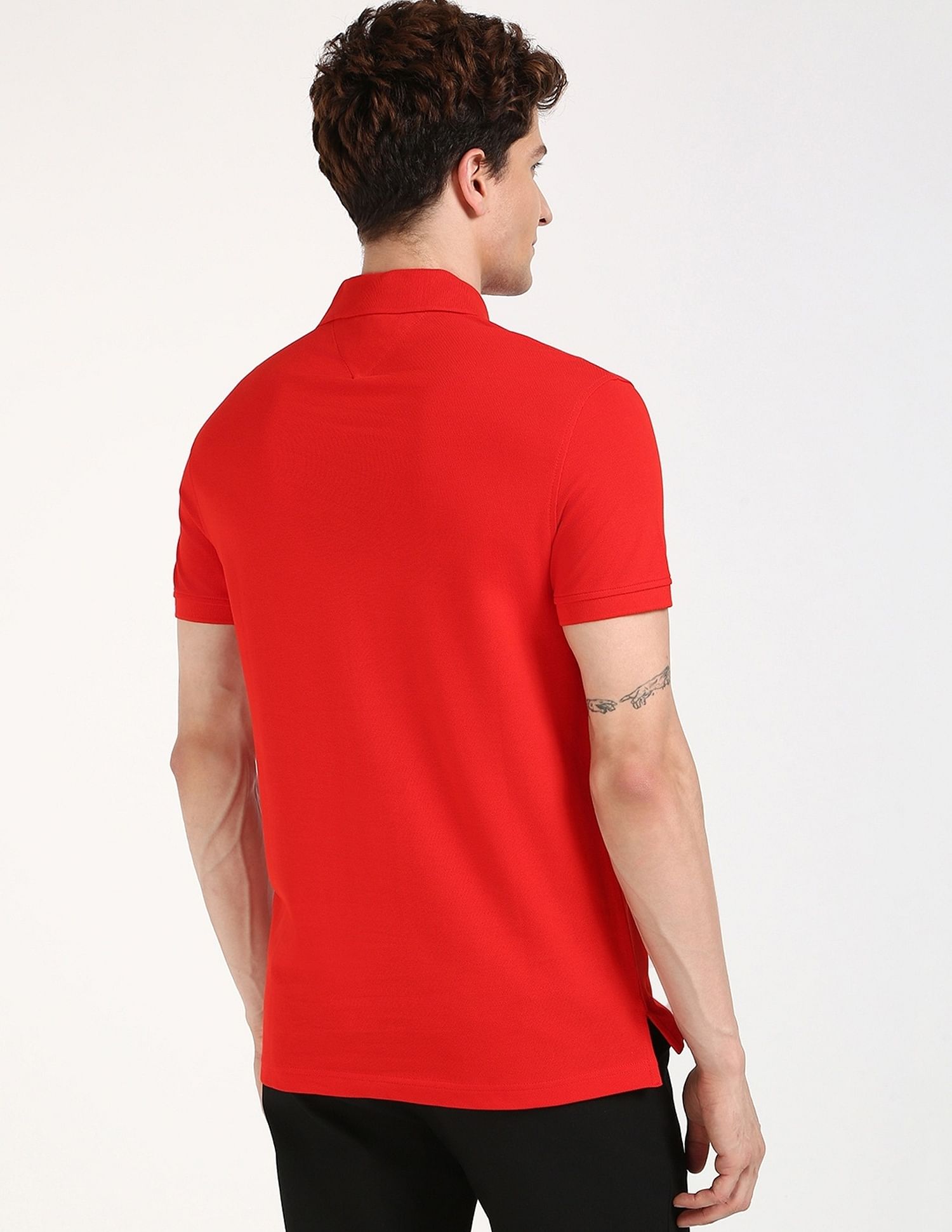 Tommy Hilfiger Solid Slim-Fit Cotton Polo Shirt
