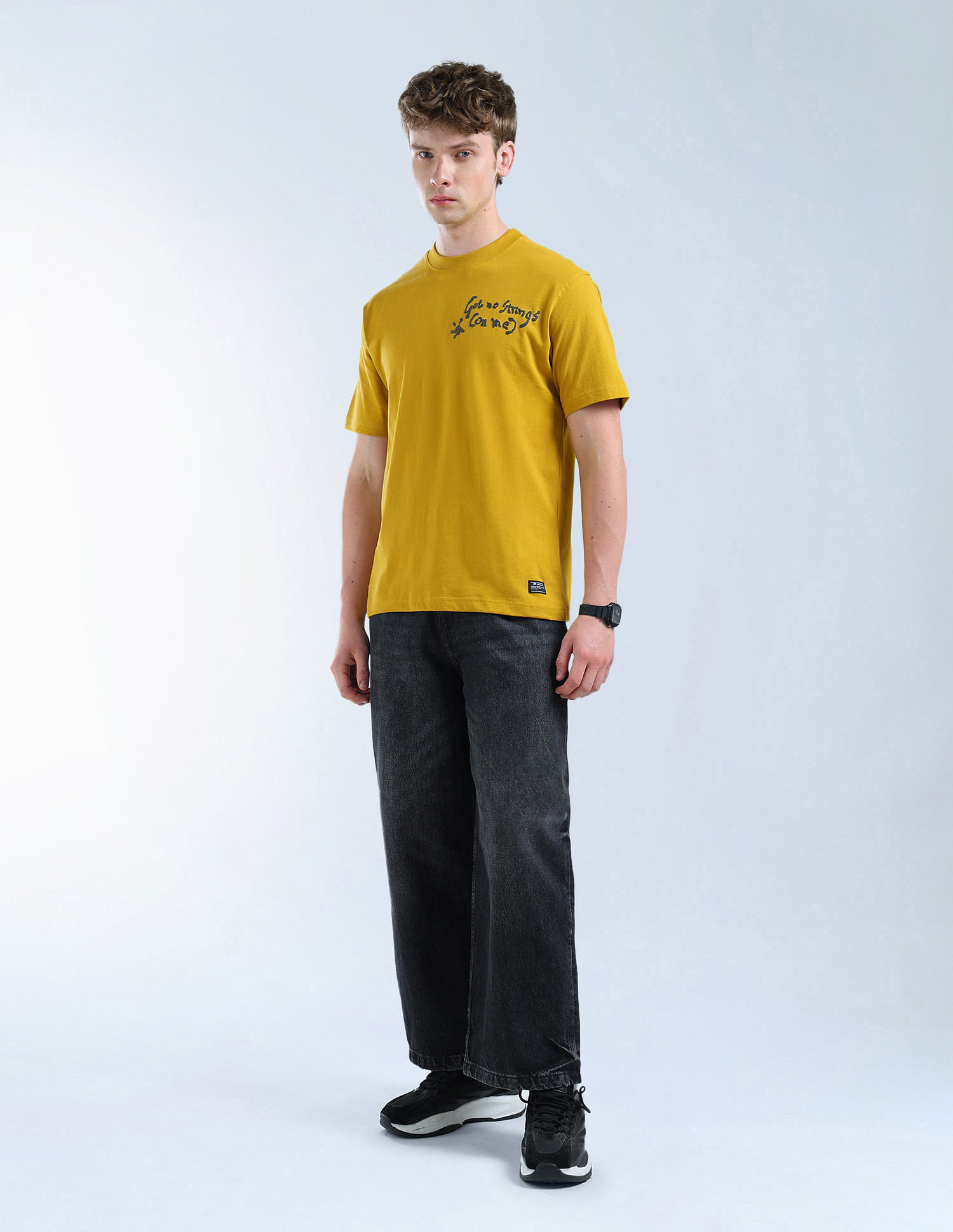 Flying Machine Typographic Printed Relaxed Fit T-Shirt