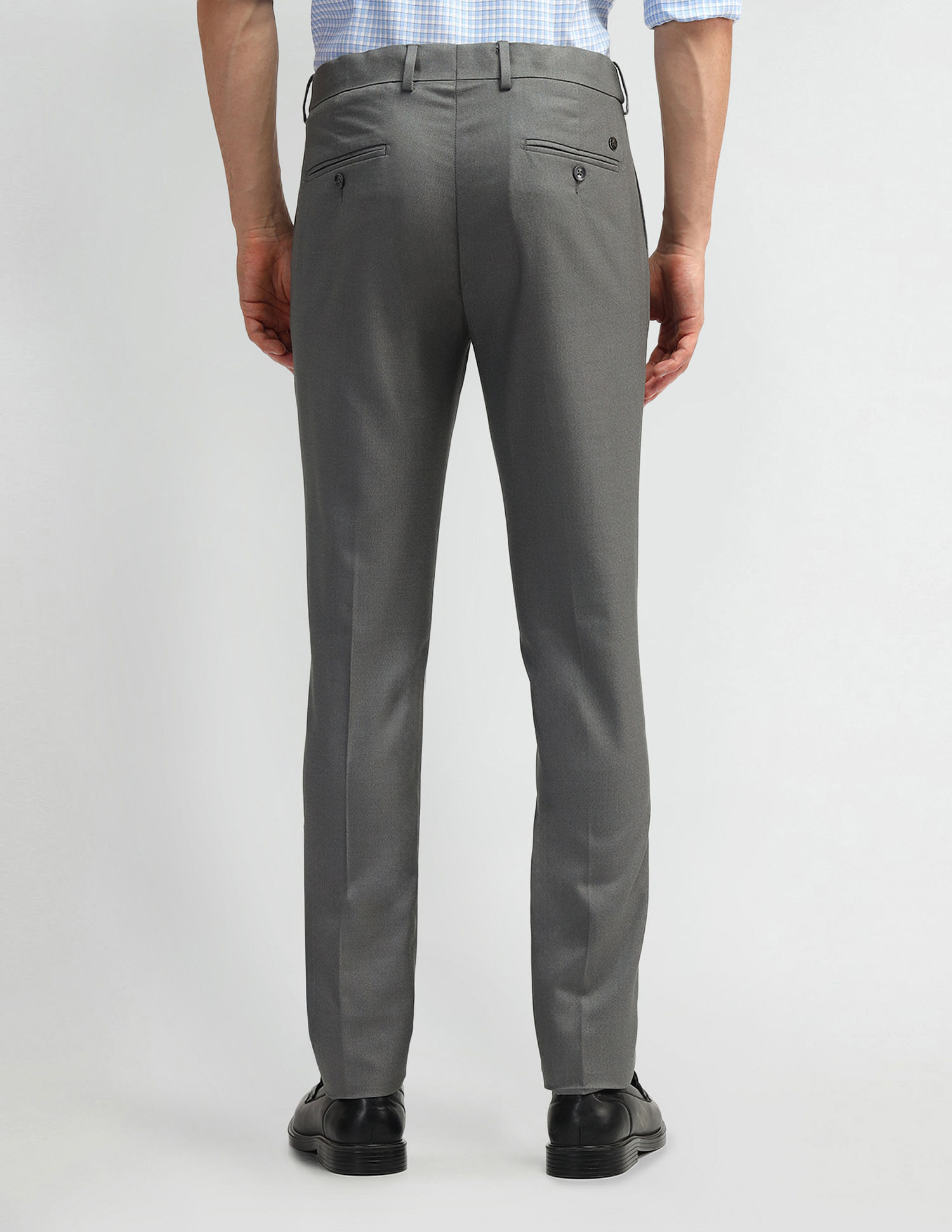 Arrow Solid Mid Rise Trousers