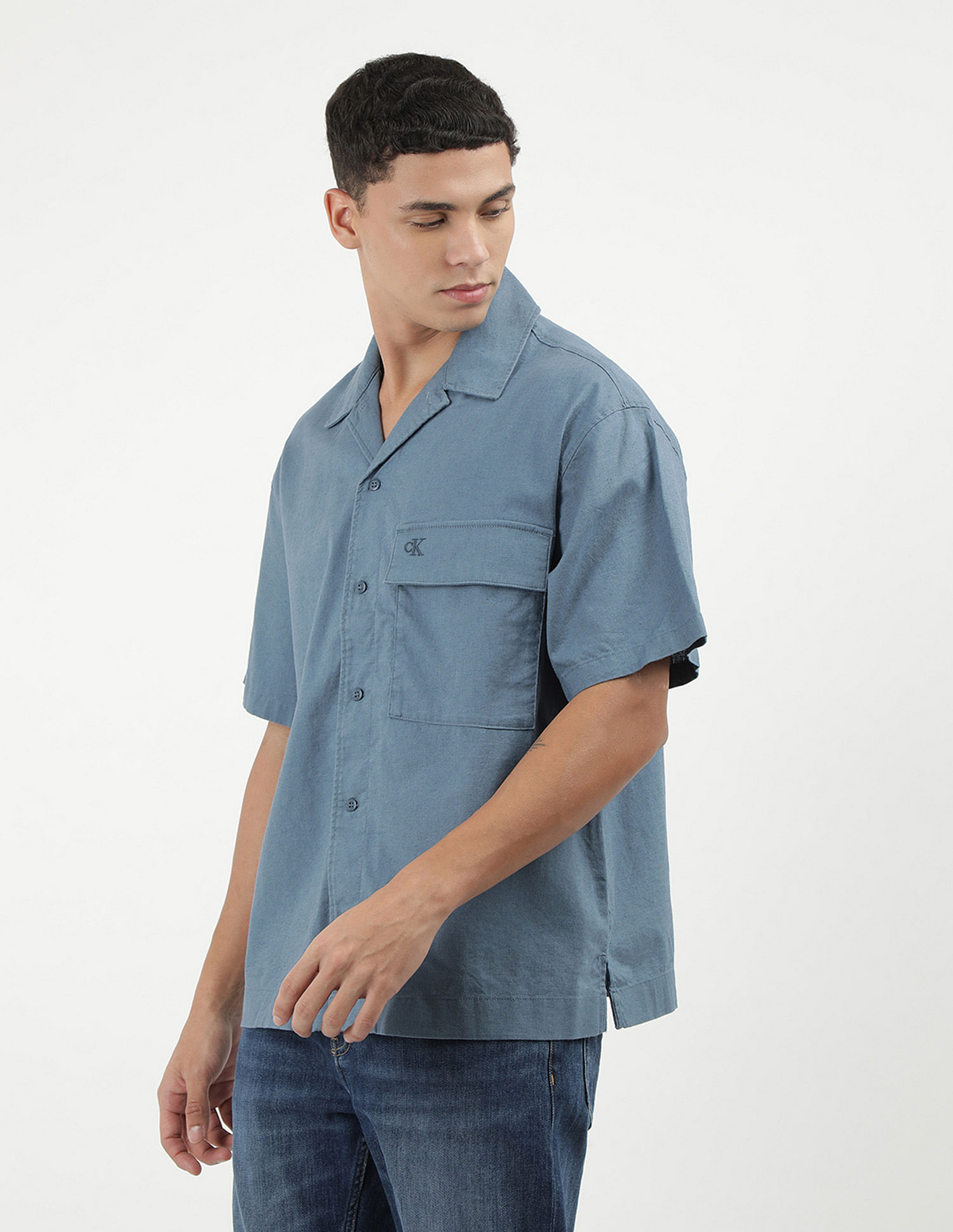 Calvin Klein Relaxed Fit Linen Shirt