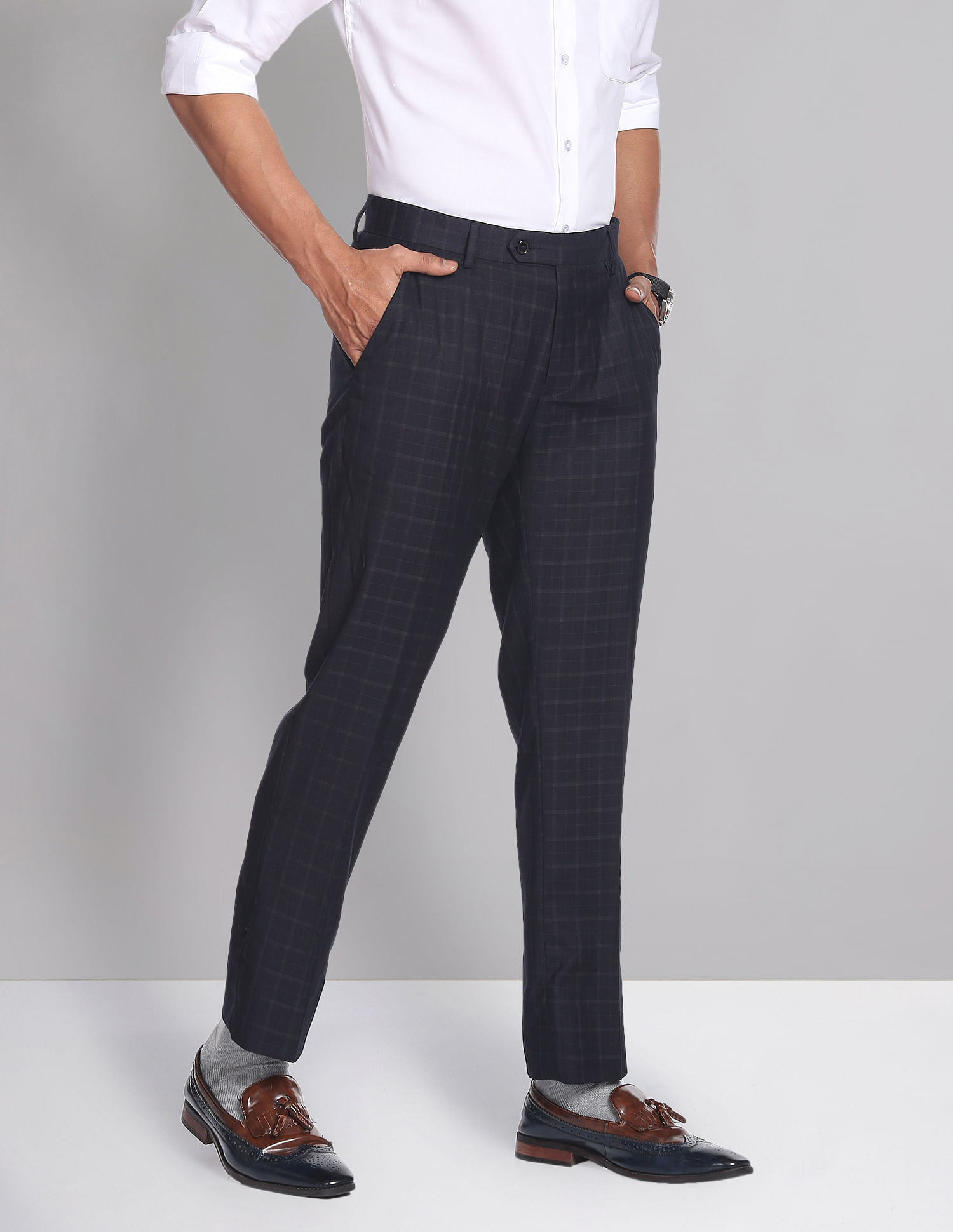 Buy Louis Philippe Black Trousers Online  808132  Louis Philippe