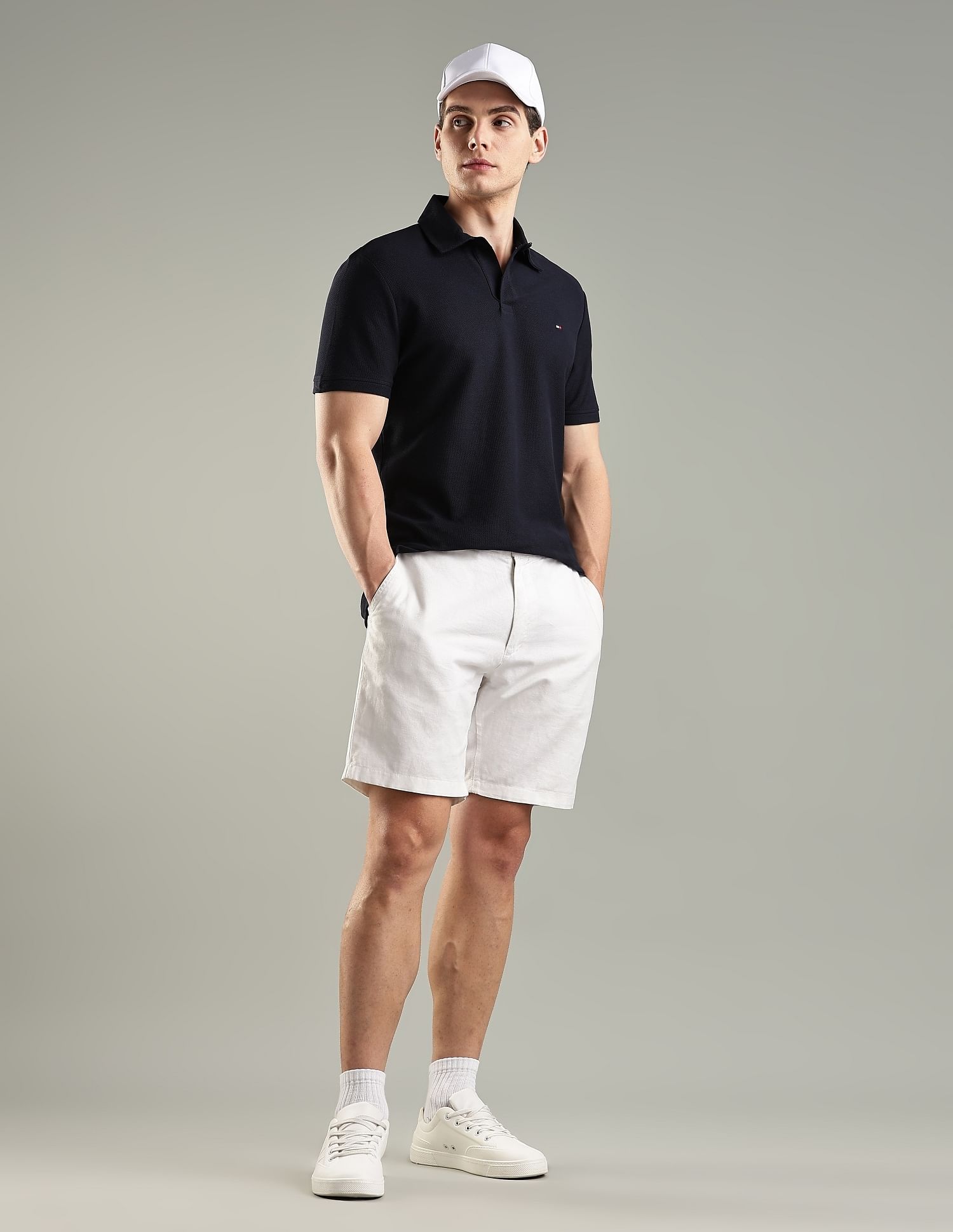 Tommy Hilfiger Solid Regular-Fit Cotton Polo T-Shirt