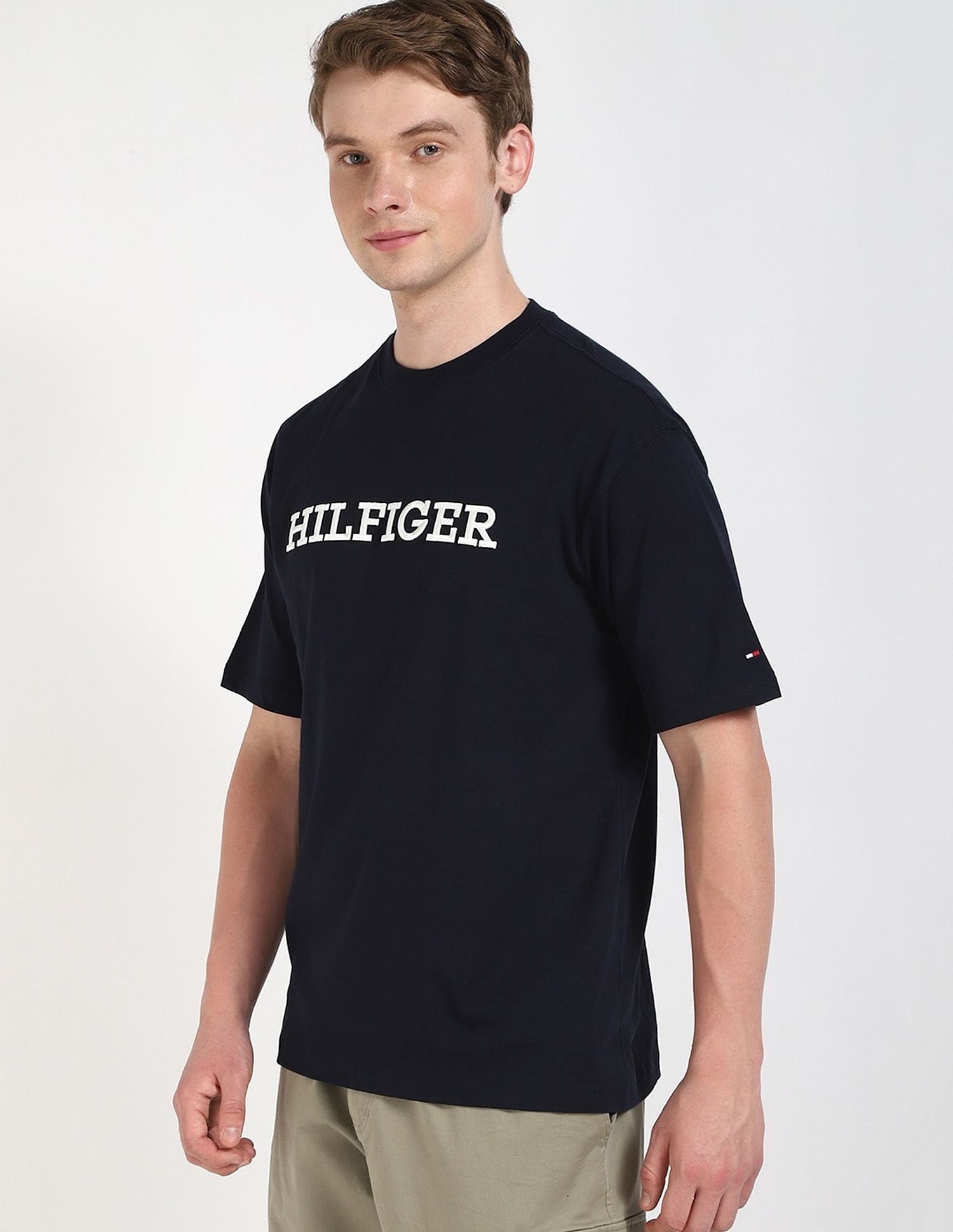 Tommy Hilfiger Embroidered Logo Regular-Fit Cotton T-Shirt