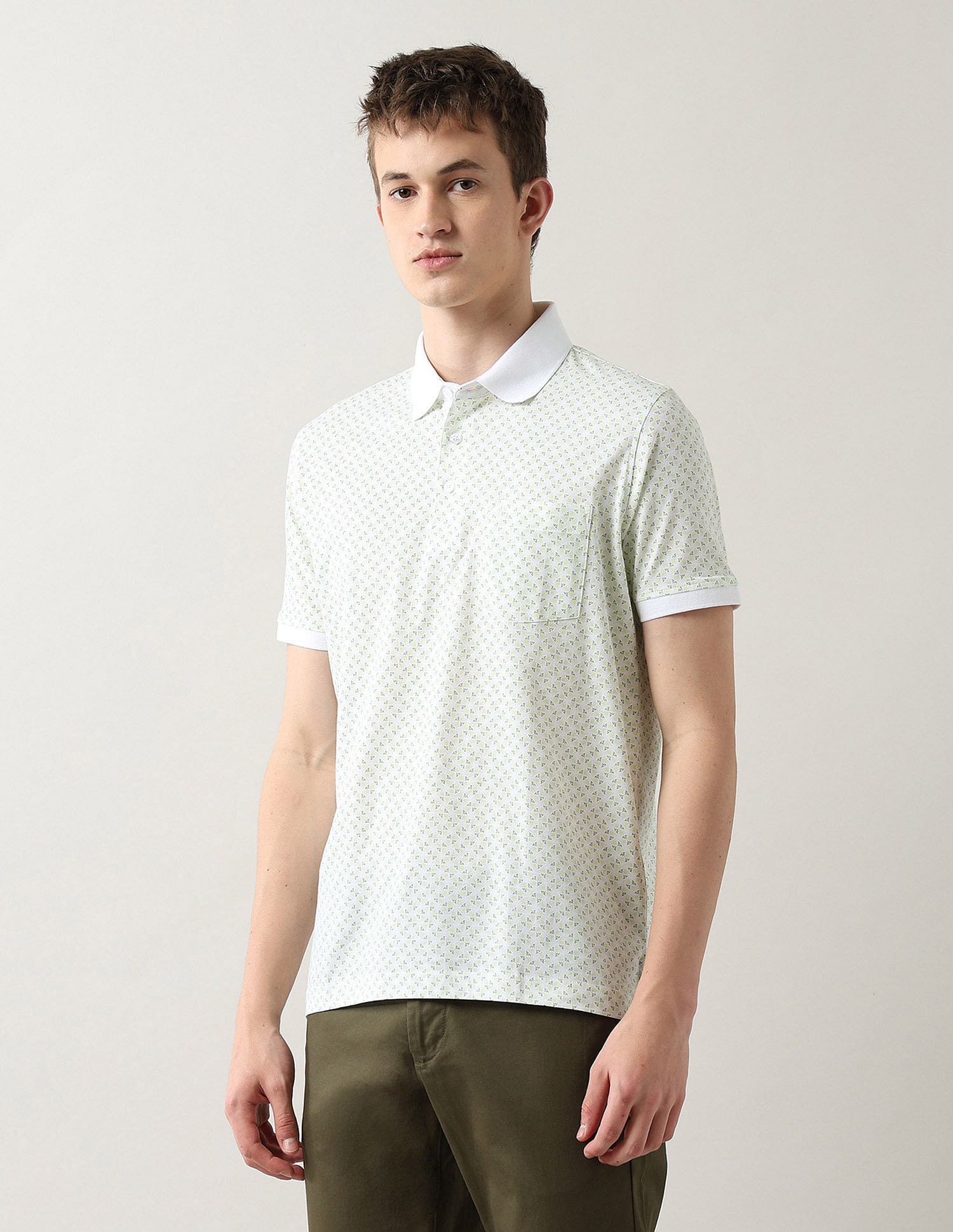 Arrow Geometric Printed Regular Fit Polo Shirt