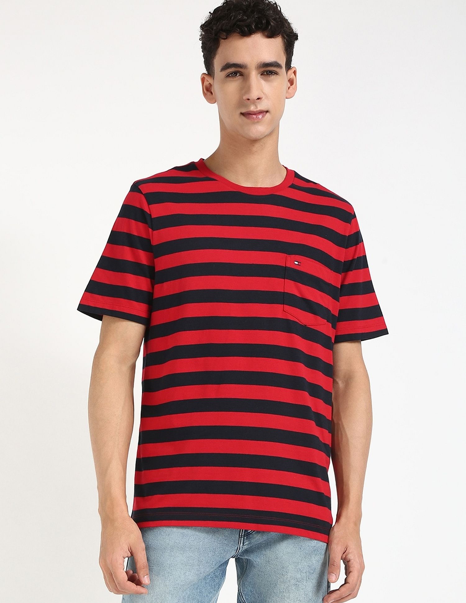 Tommy Hilfiger Striped Regular-Fit Cotton T-Shirt