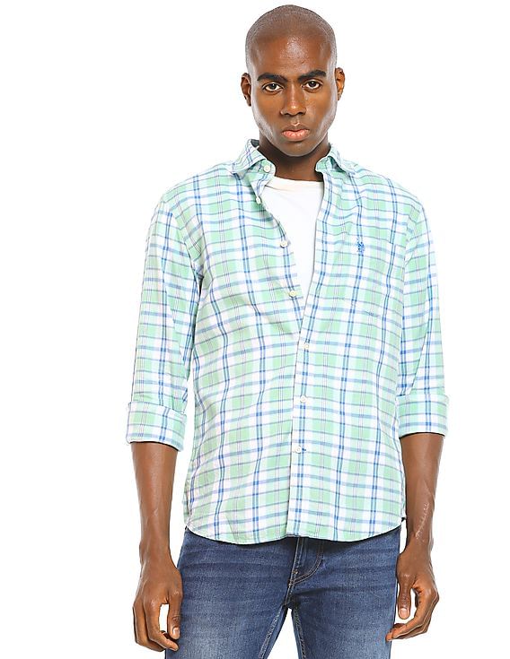 Polo mens plaid shirts Clearance