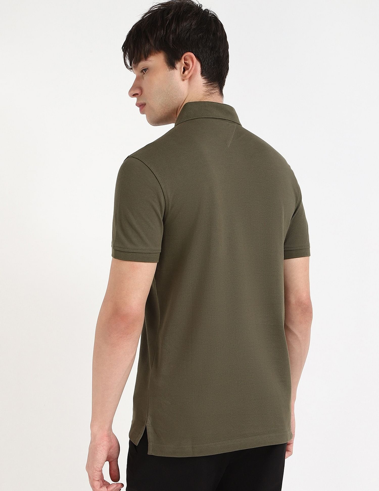 Tommy Hilfiger Solid Slim-Fit Cotton Polo Shirt