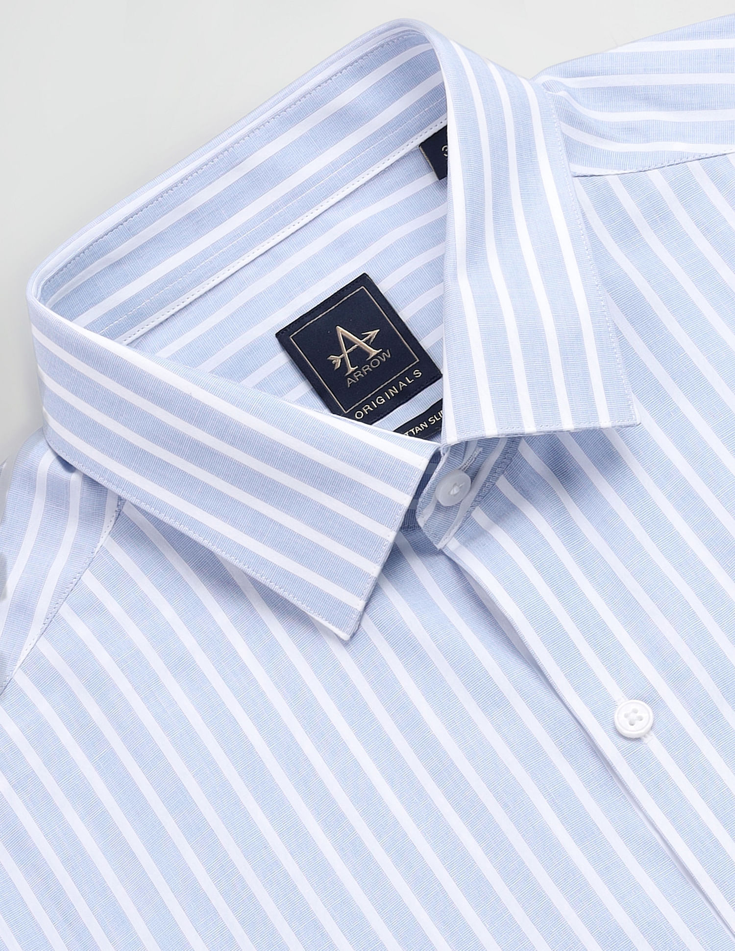 Arrow Vertical Stripe Manhattan Slim Shirt