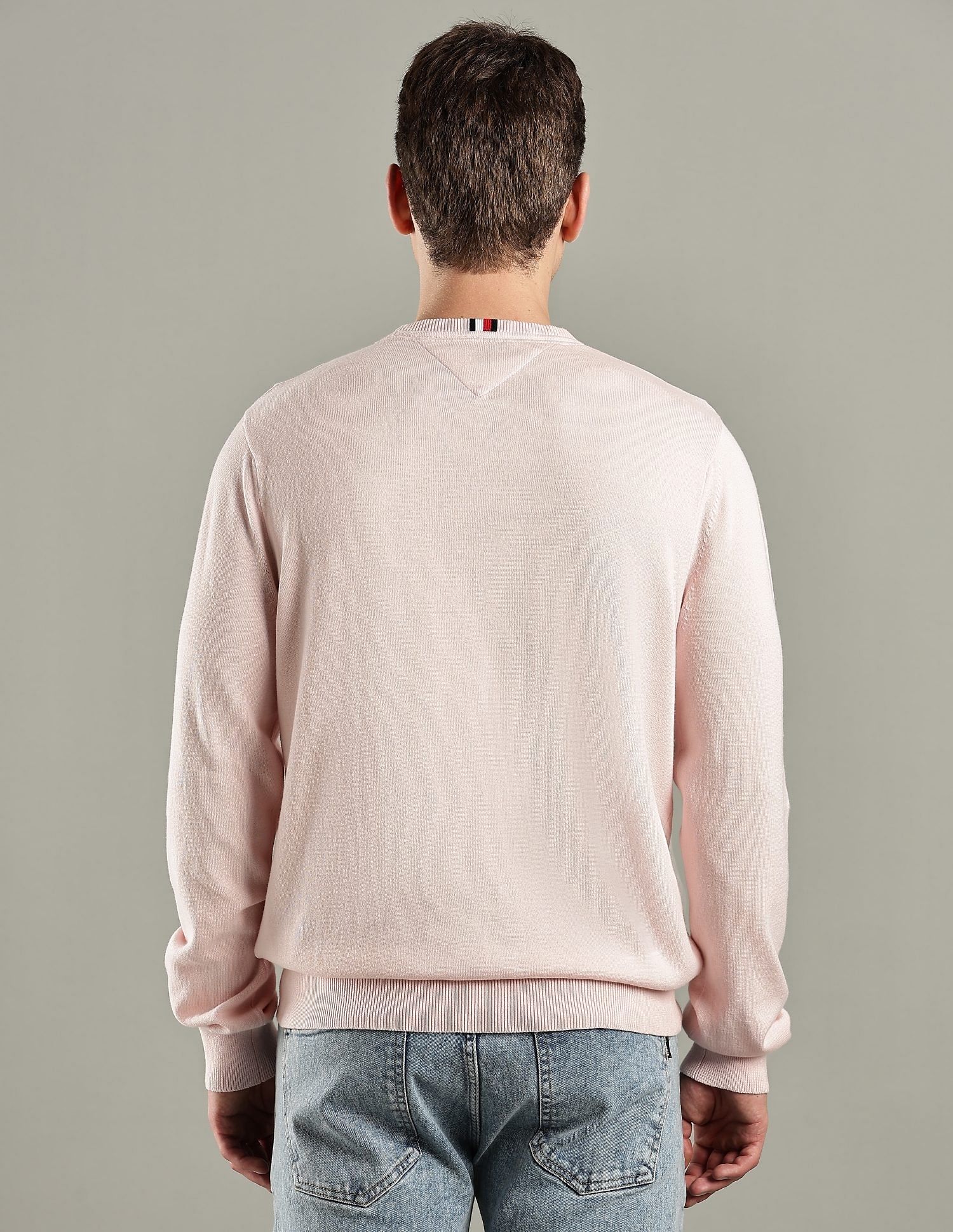 Tommy Hilfiger Solid Regular-Fit Cotton Sweater