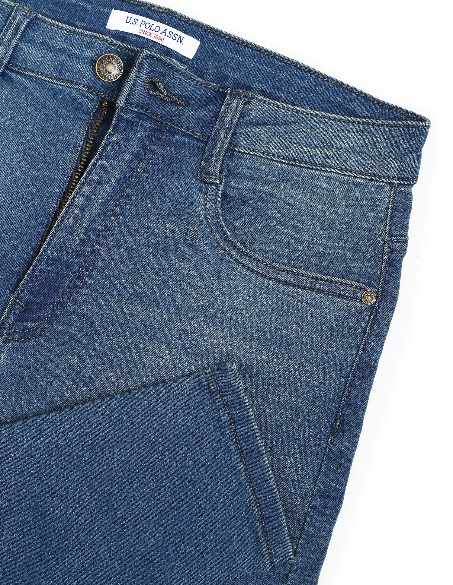U.S. Polo Assn. Women High Rise Skinny Fit Tinted Jeans