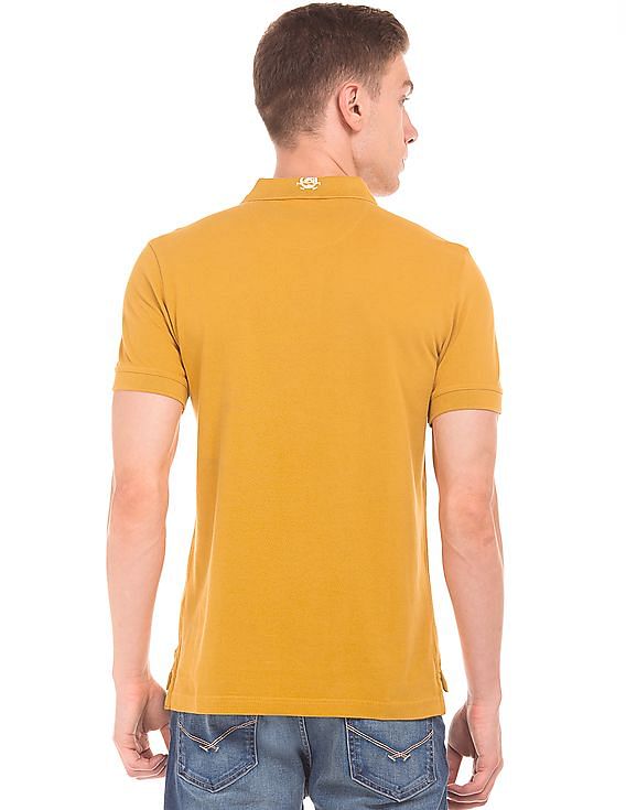 U.S. Polo Assn. Denim Co. Printed Front Muscle Fit Polo Shirt