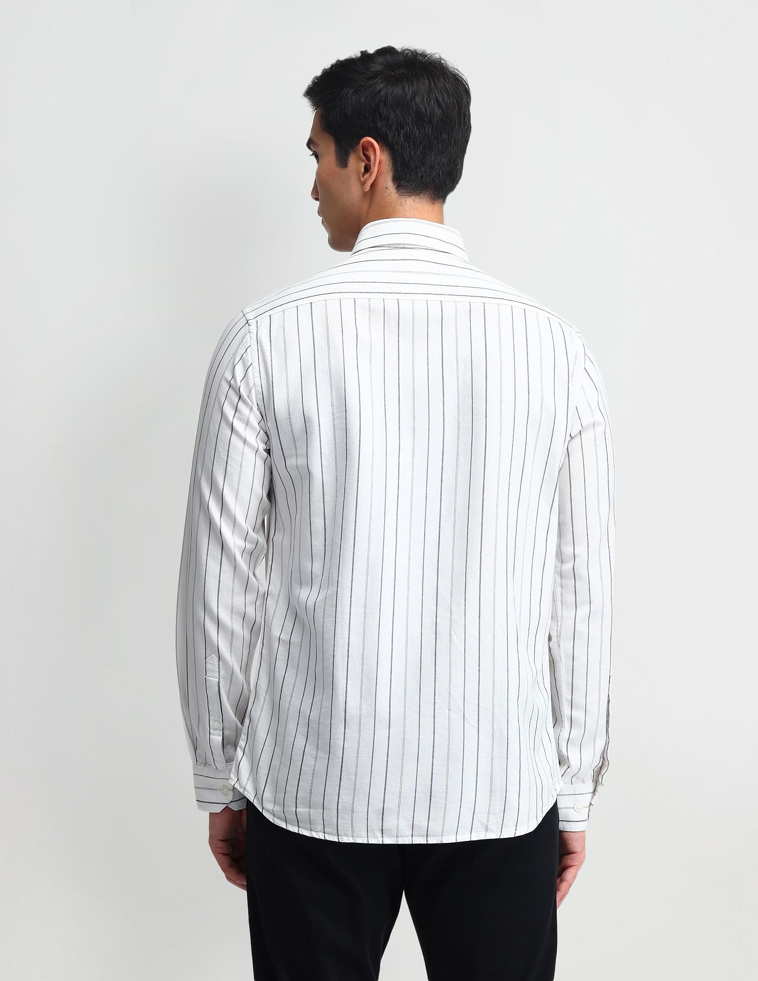 Arrow Sport Vertical Striped Slim Fit Shirt
