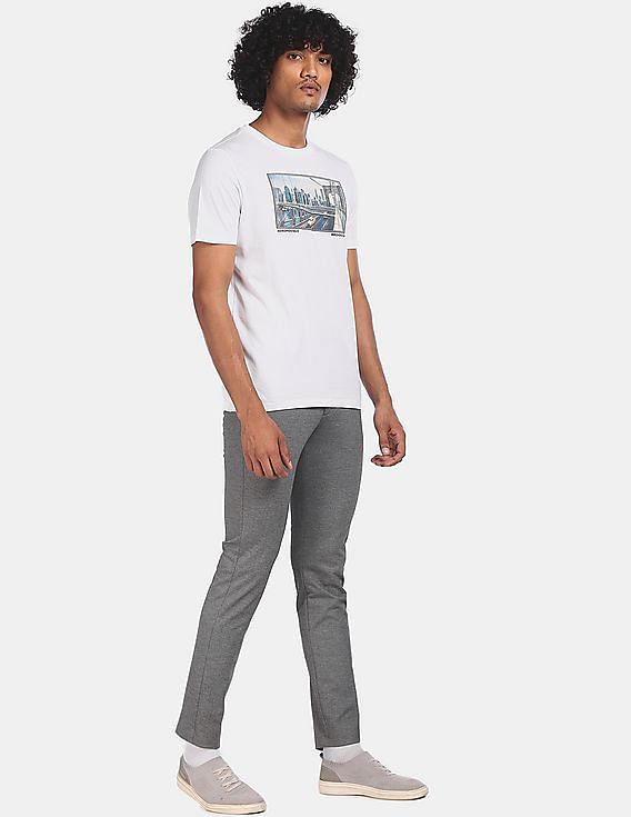 Buy Aeropostale Men Off White Brand Print Cotton T-Shirt - NNNOW.com