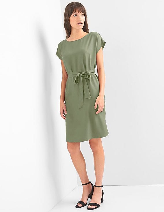 gap green dress women Buy Tie Belt Shift Style-Color-Dim:AP1E213430_AA461_M